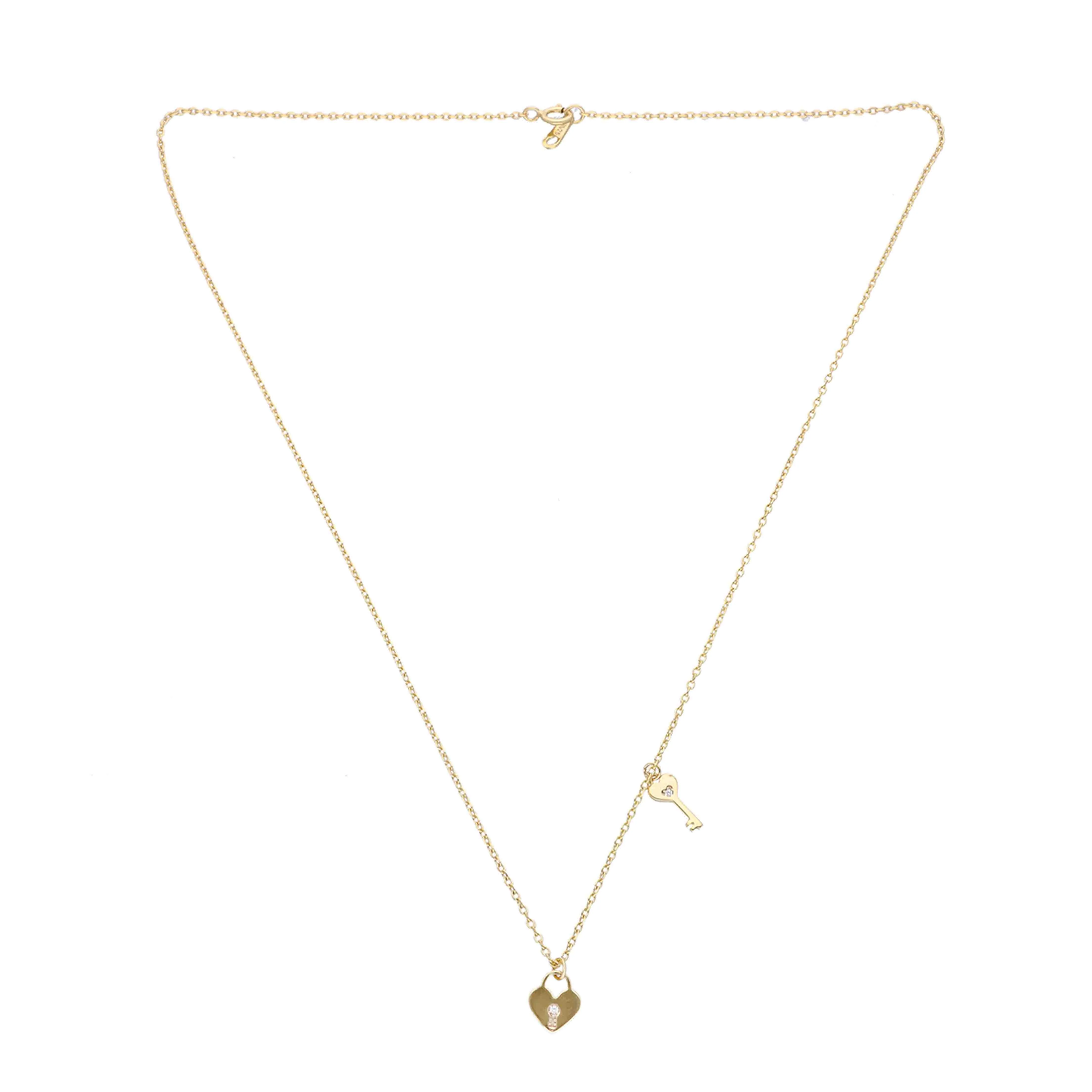 Sterling Silver Heart Lock & Key Necklace - Image 8