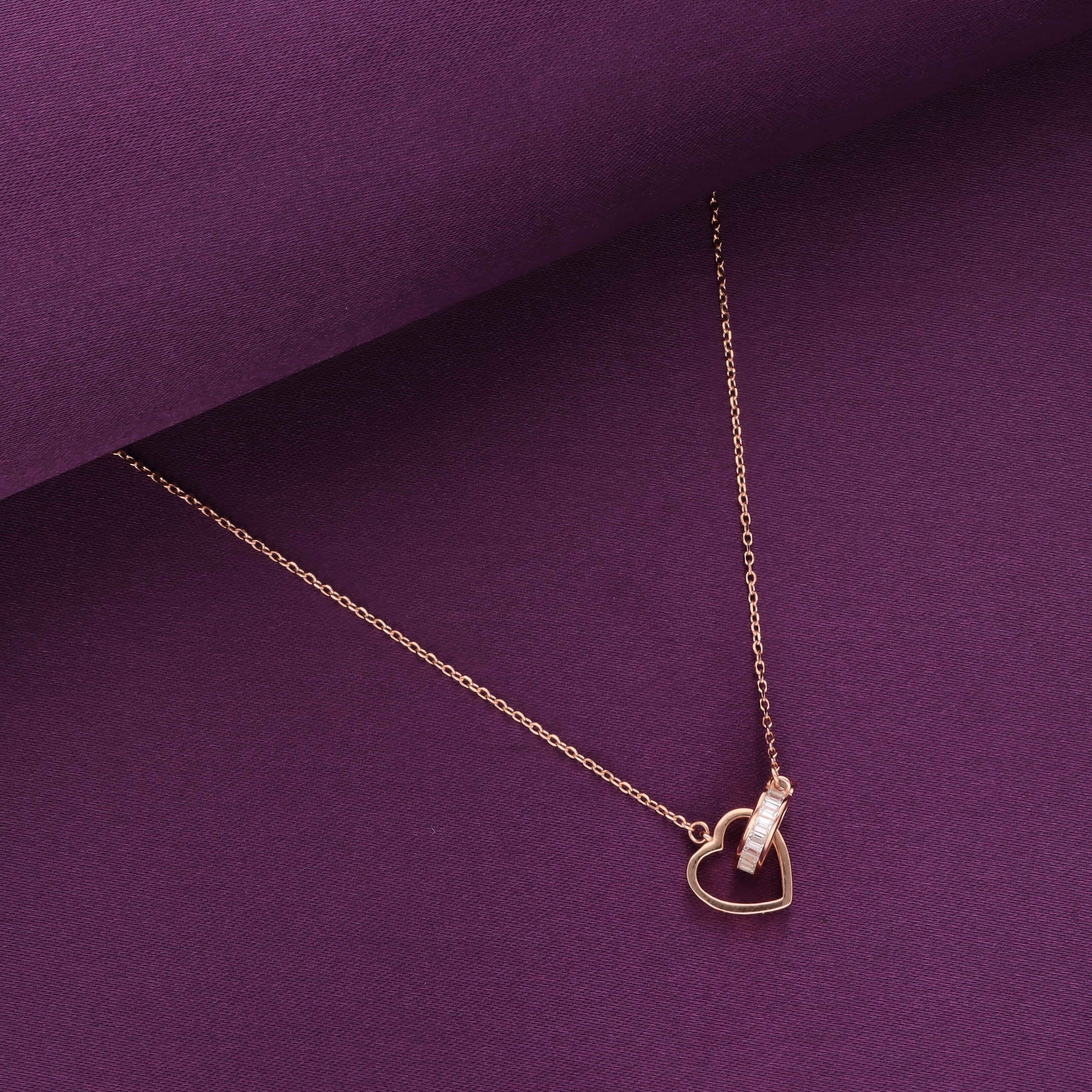Sterling Silver Entwined Hearts Necklace - Image 2