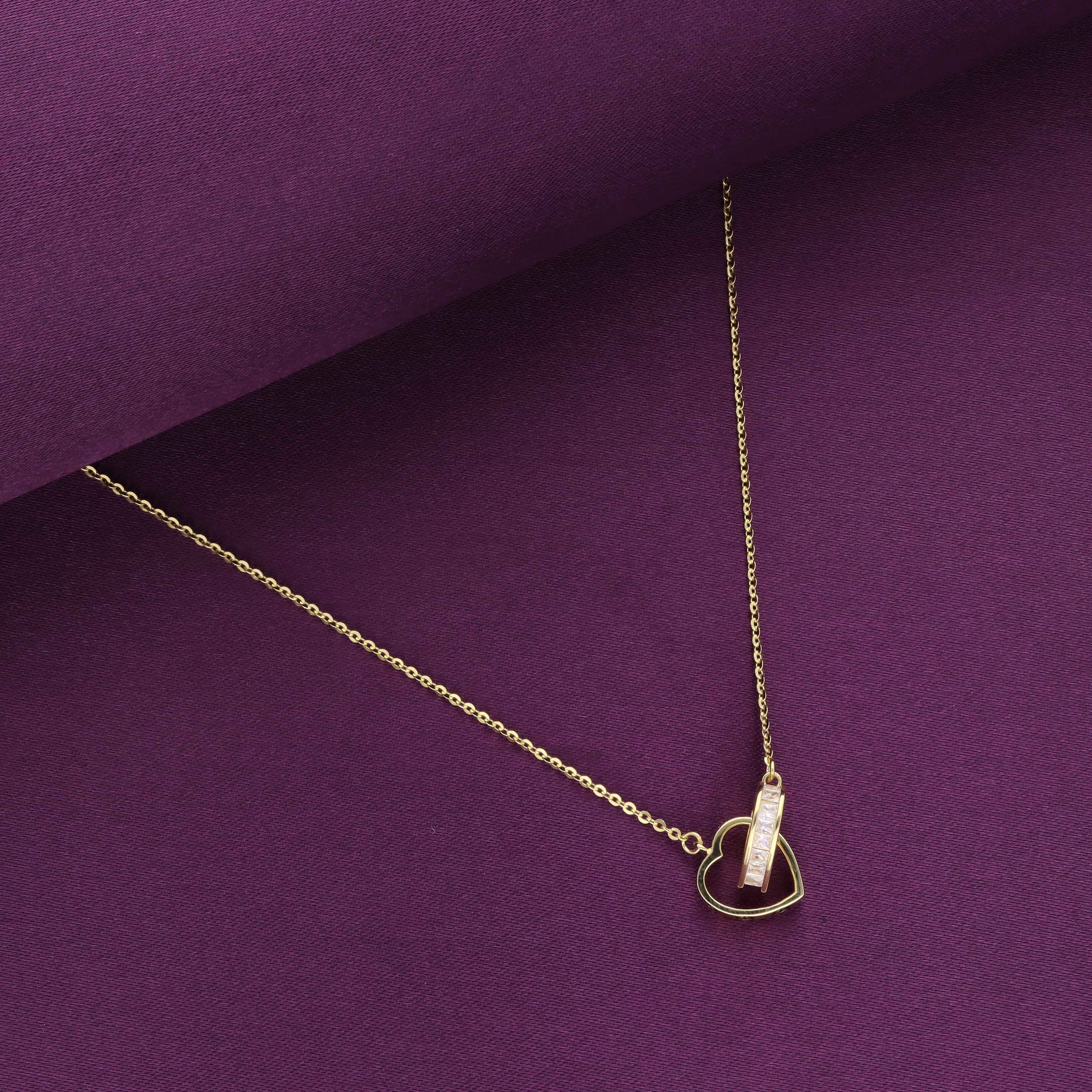 Sterling Silver Entwined Hearts Necklace - Image 3