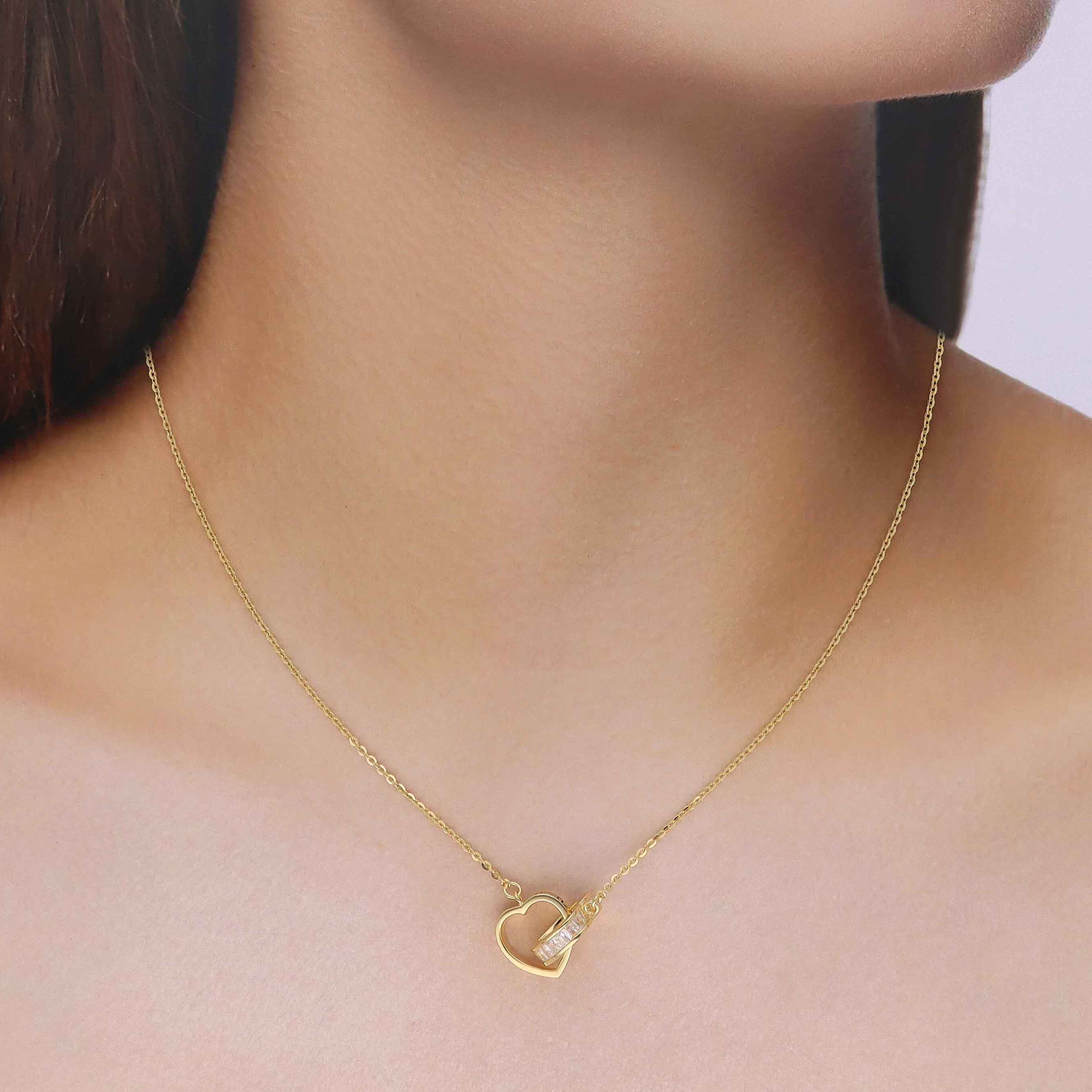 Sterling Silver Entwined Hearts Necklace - Image 6