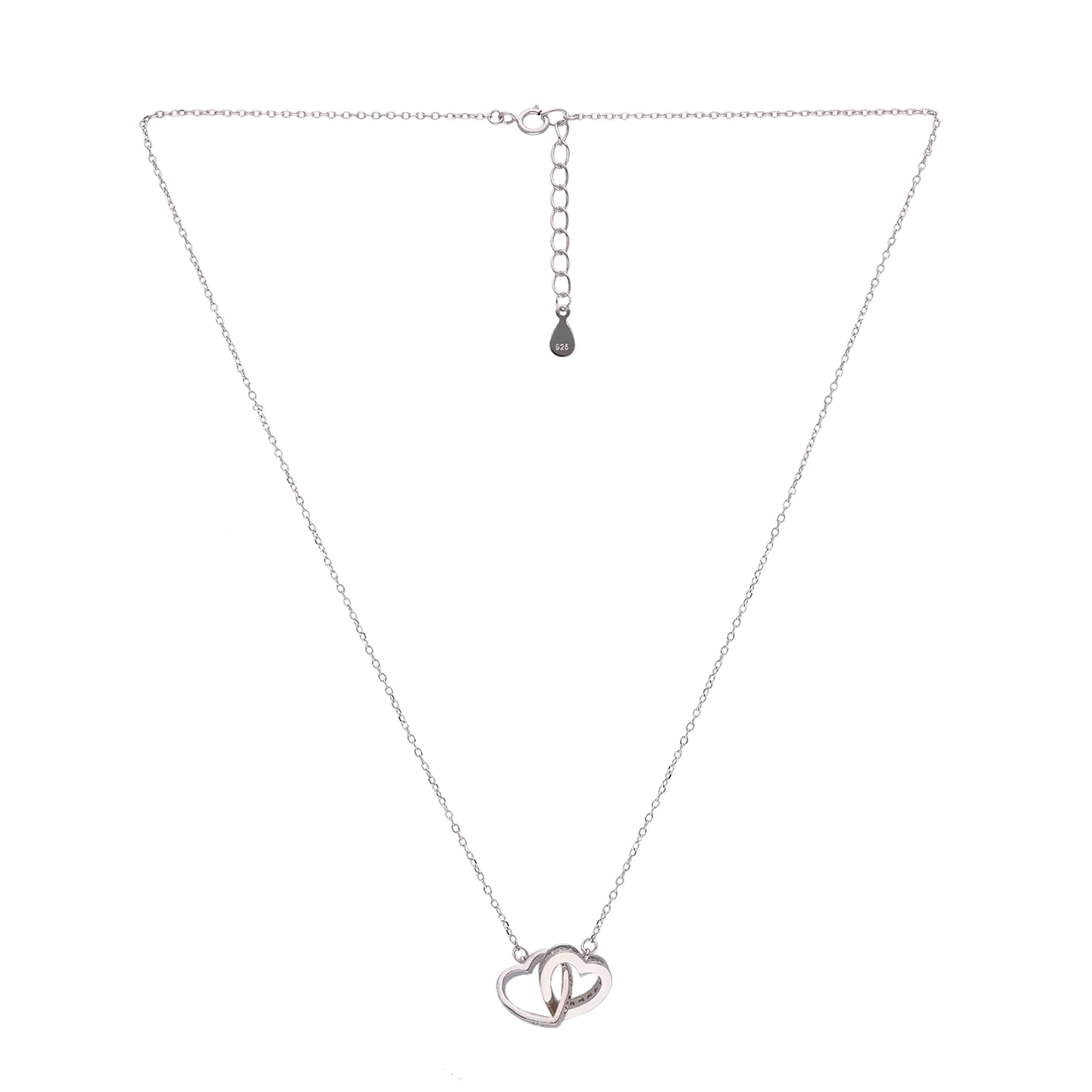 Sterling Silver Entwined Hearts Necklace - Image 7