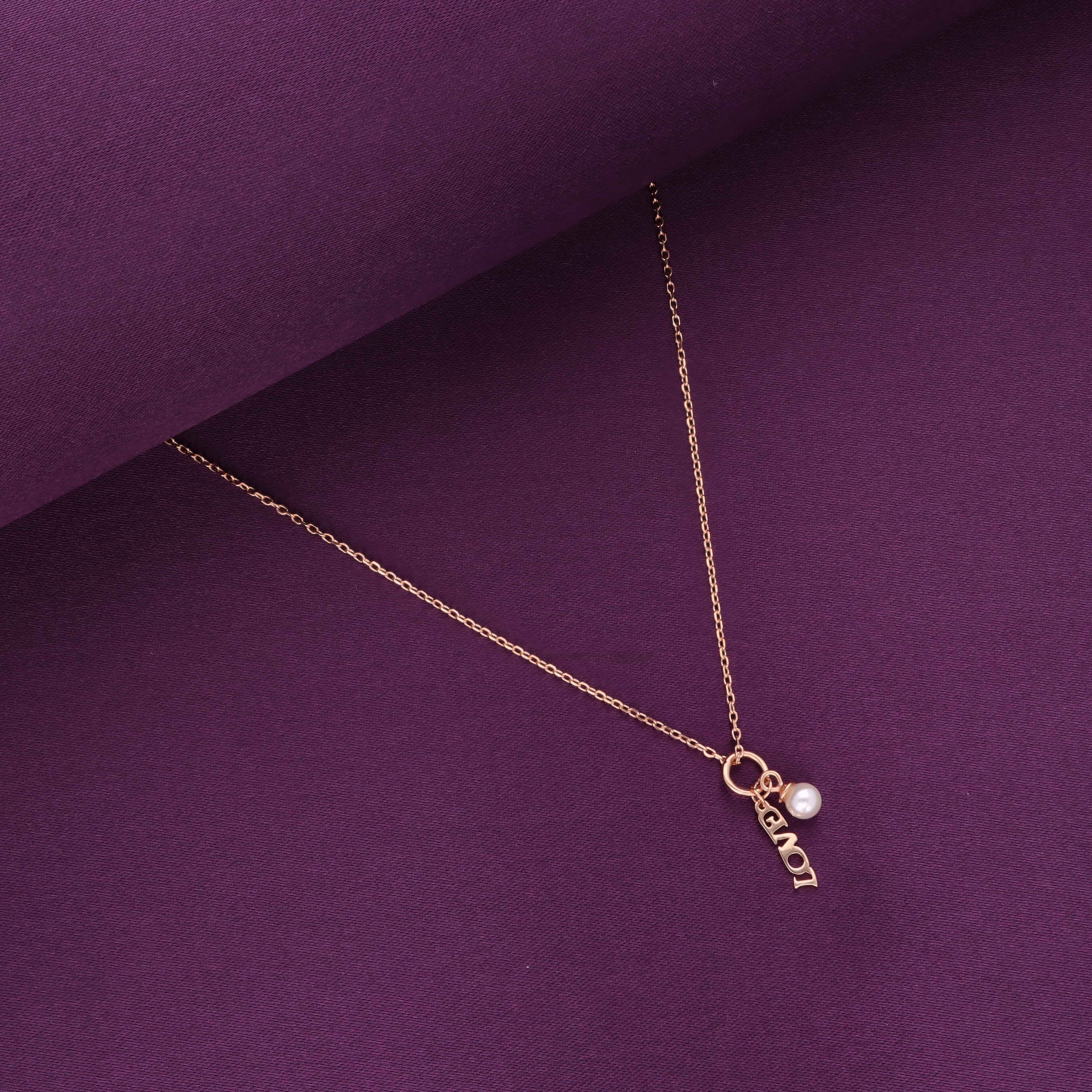 Sterling Silver Love Charm Necklace - Image 2