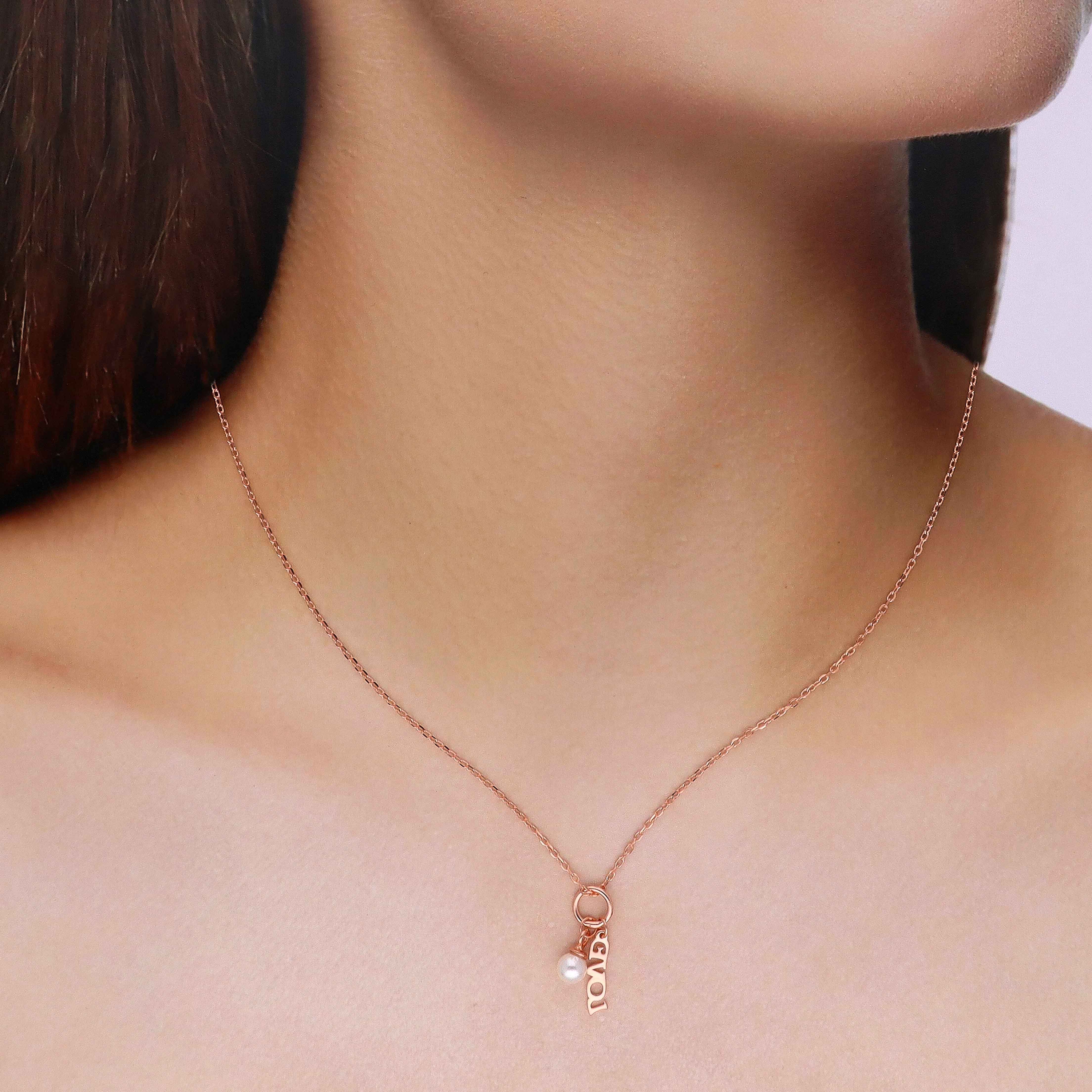 Sterling Silver Love Charm Necklace - Image 4