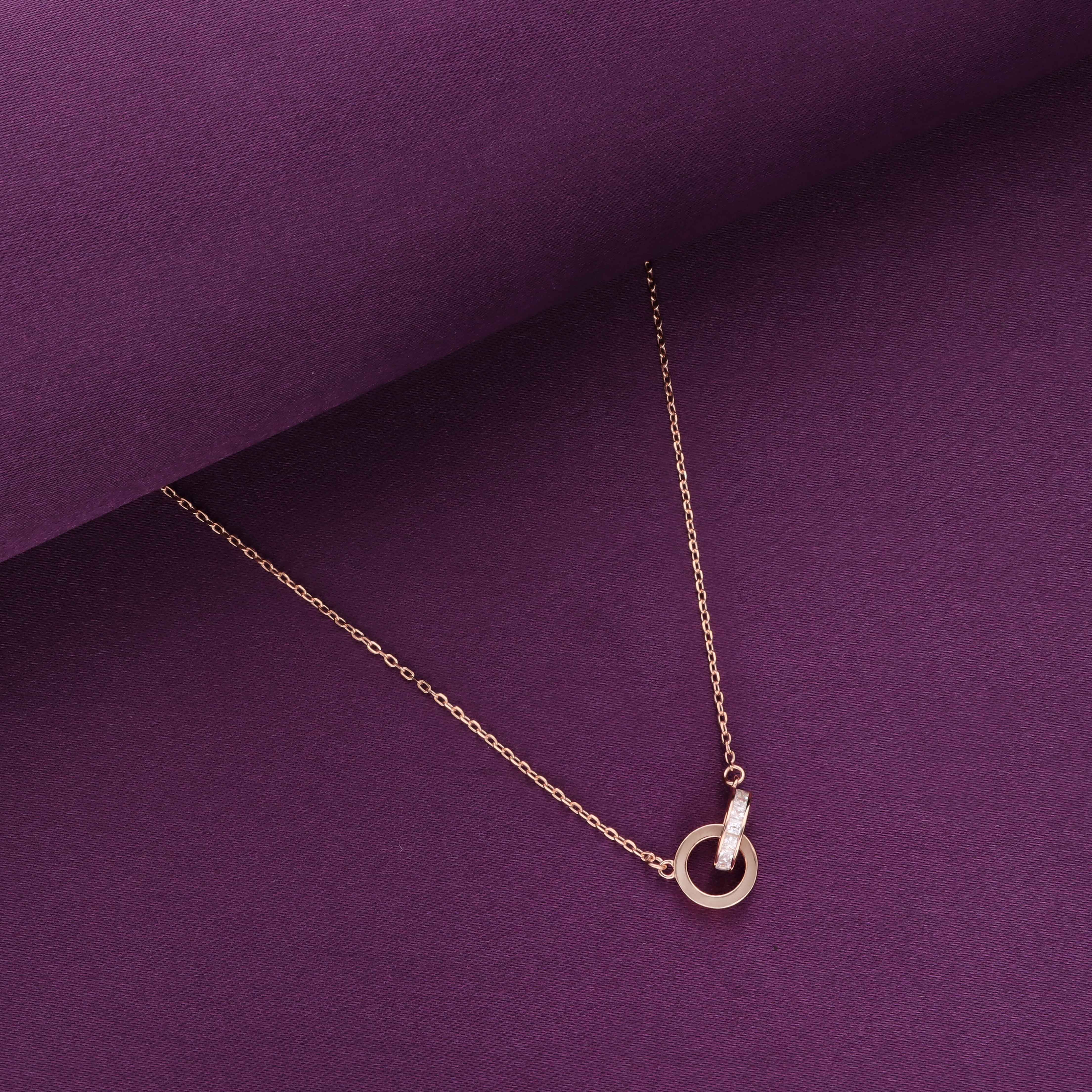 Sterling Silver Entwined Circles Necklace - Image 2