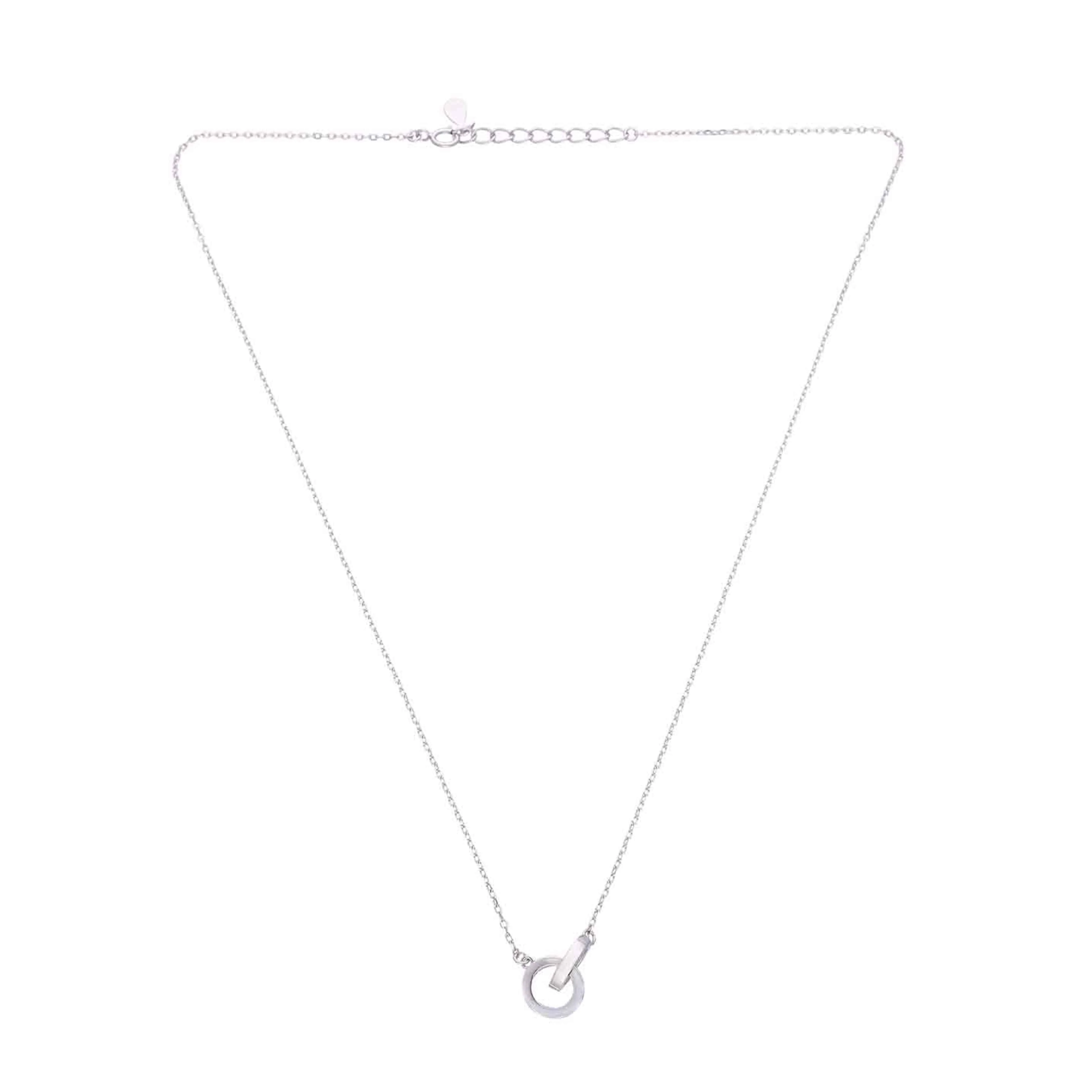 Sterling Silver Entwined Circles Necklace - Image 5