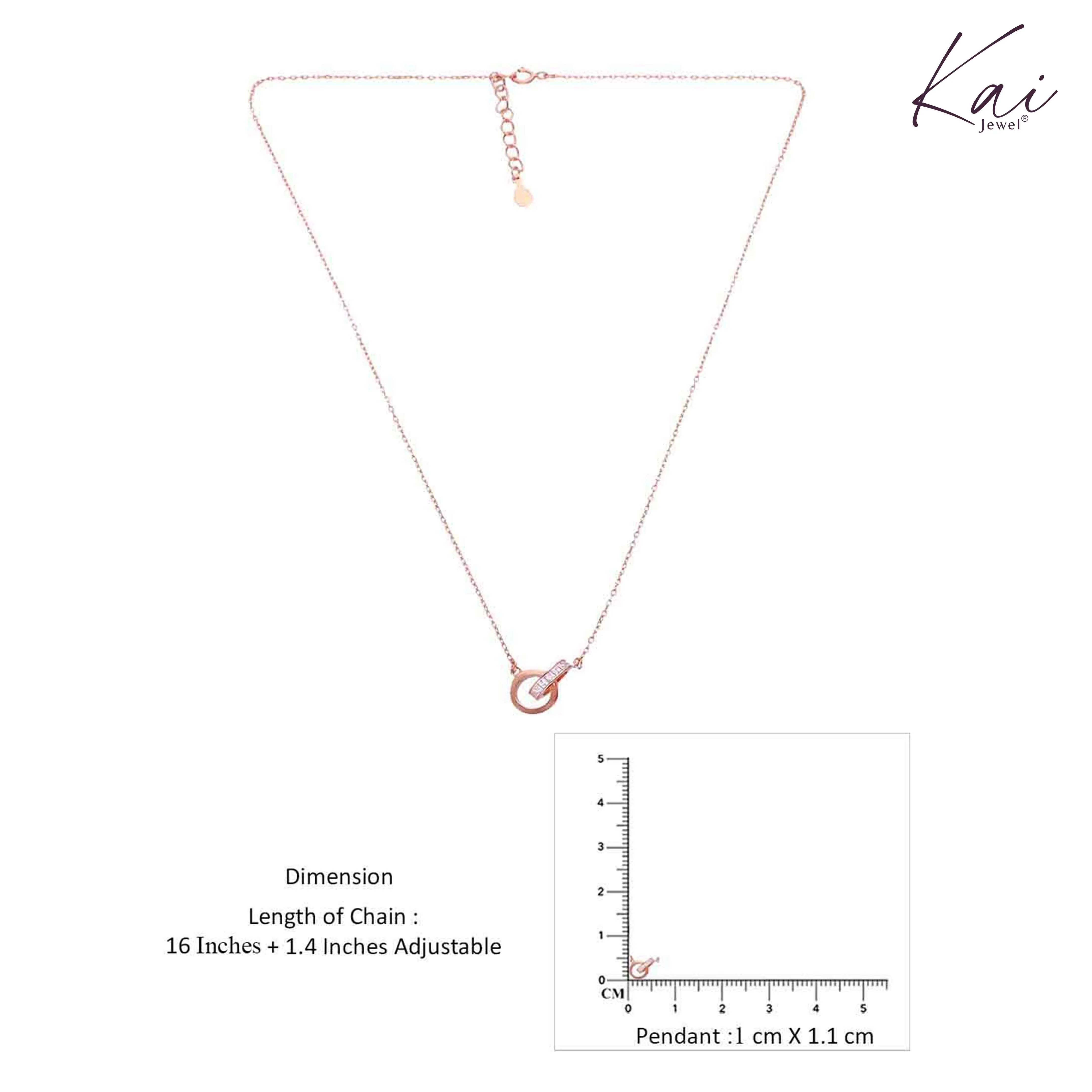 Sterling Silver Entwined Circles Necklace - Image 6