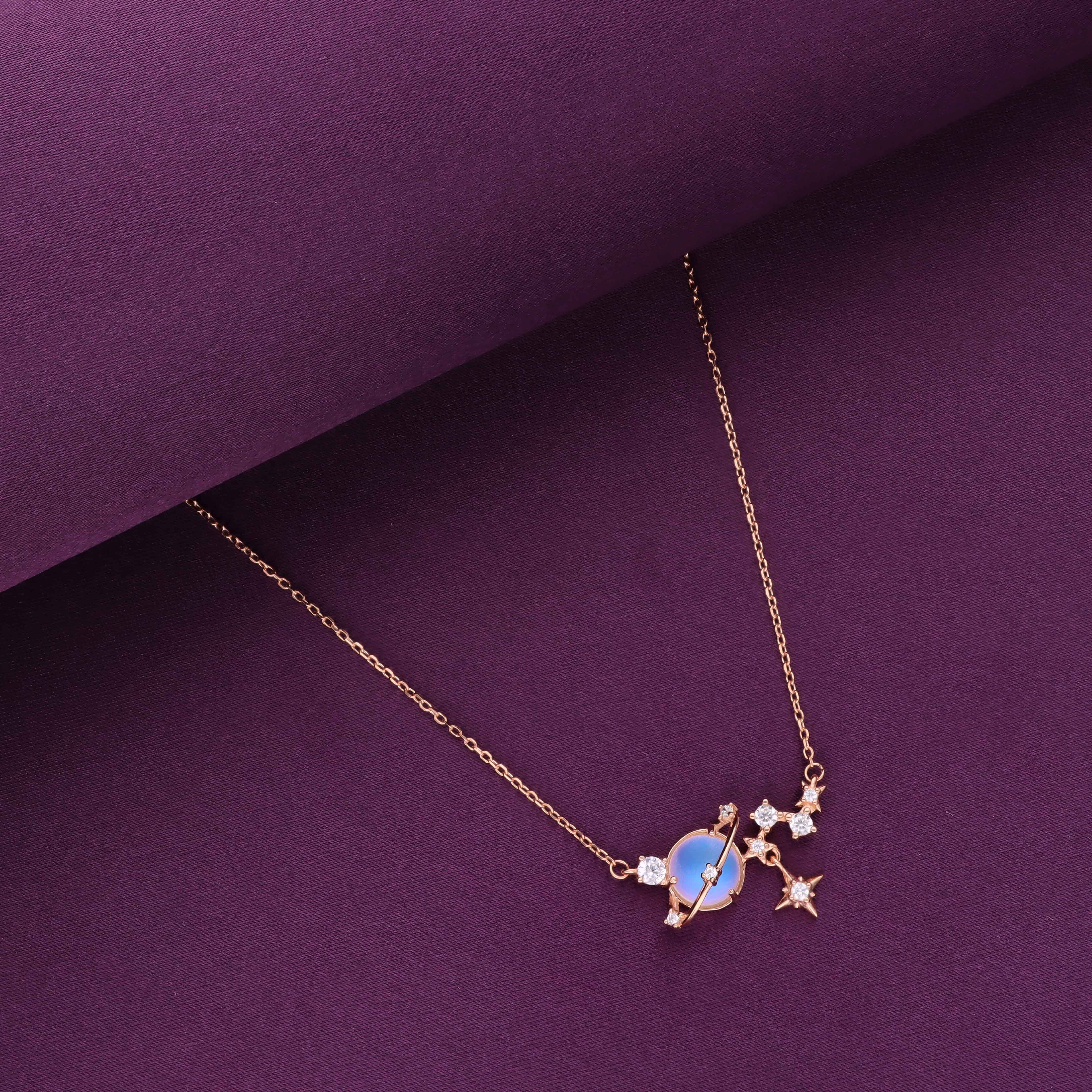 Starry Night Casual Silver Necklace - Image 2