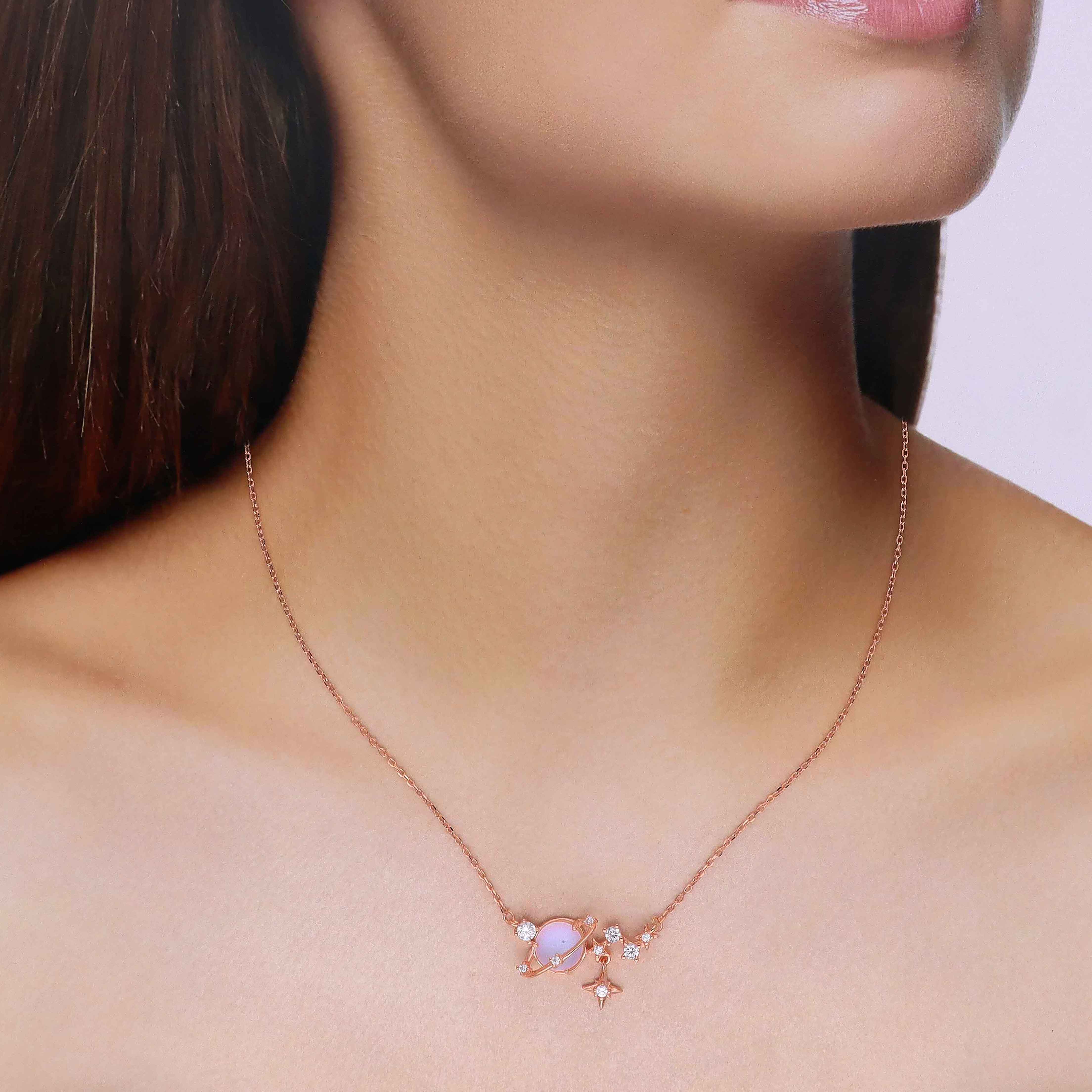 Starry Night Casual Silver Necklace - Image 4