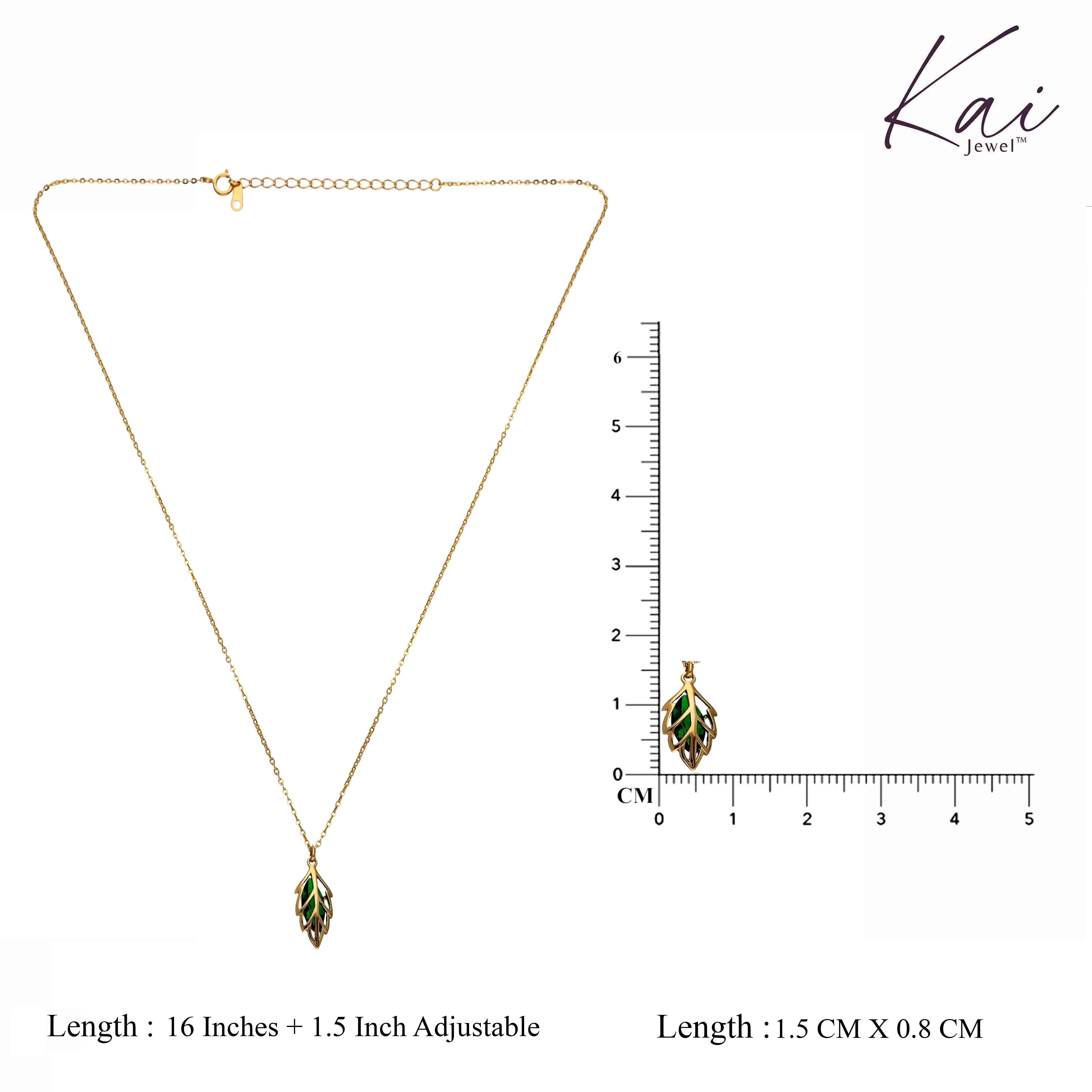GREEN STYLISH LEAF SILVER CASUAL NECKLACE - Image 12