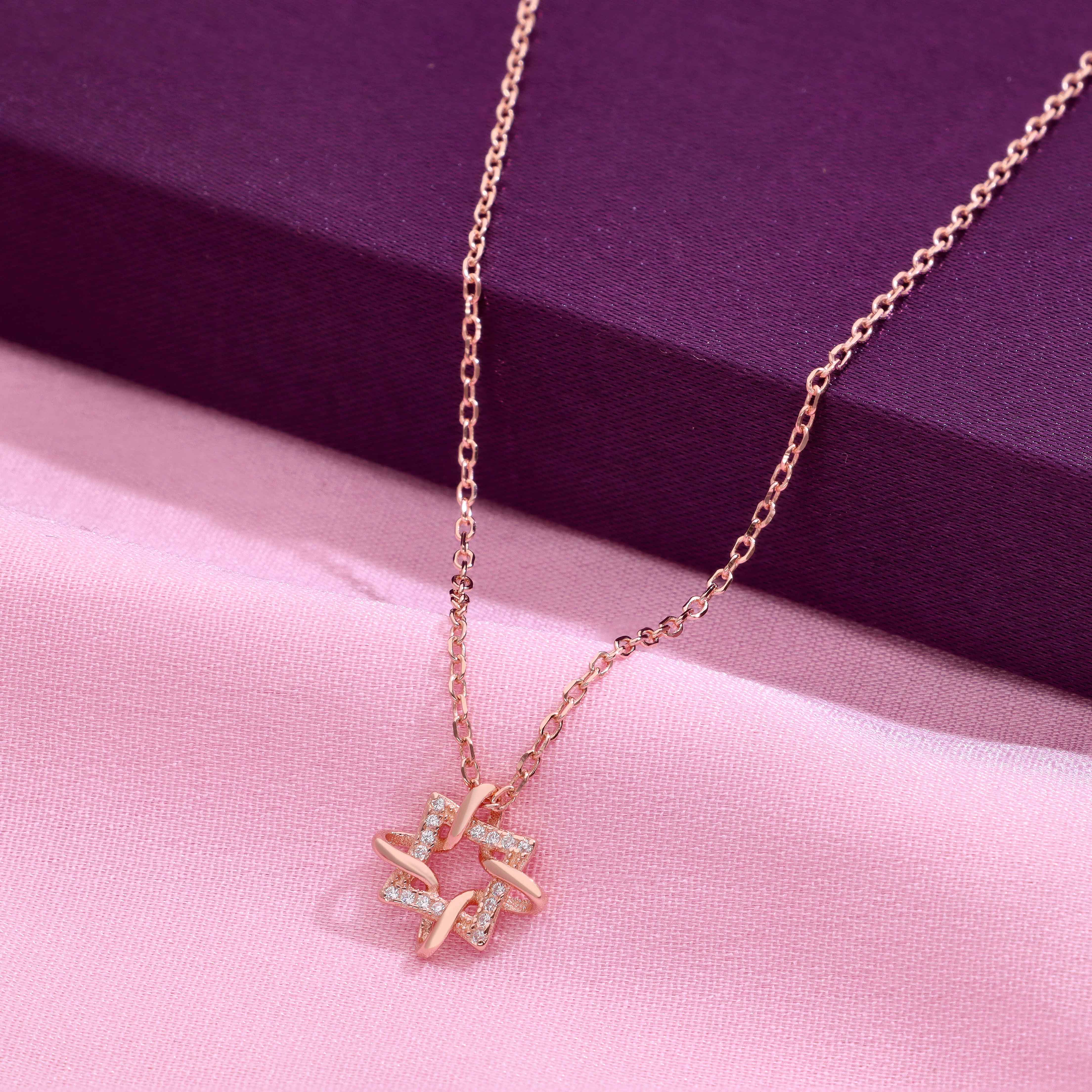 Sterling Silver Elegant Square Necklace - Image 2