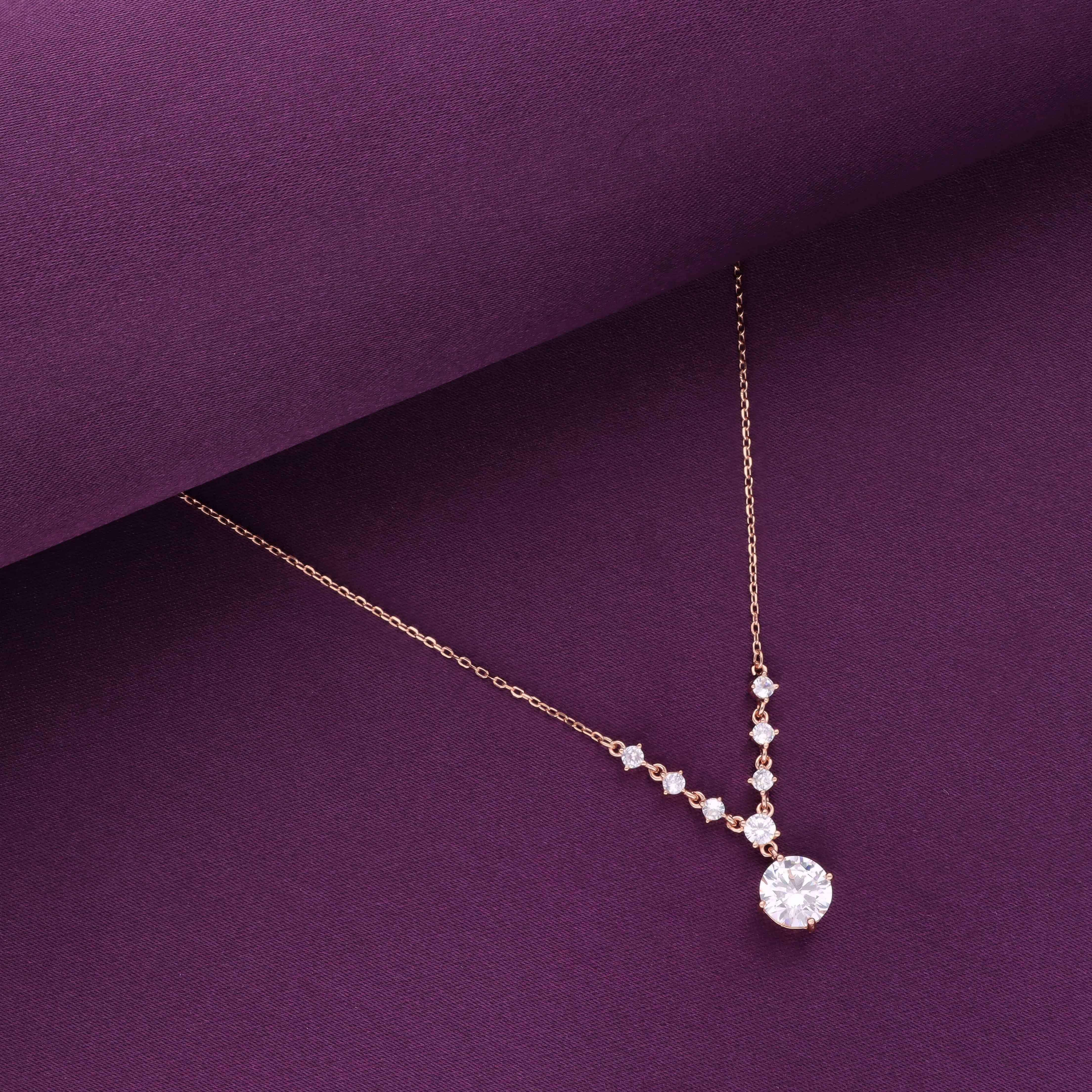 Sterling Silver Stunning Solitaire Necklace - Image 2