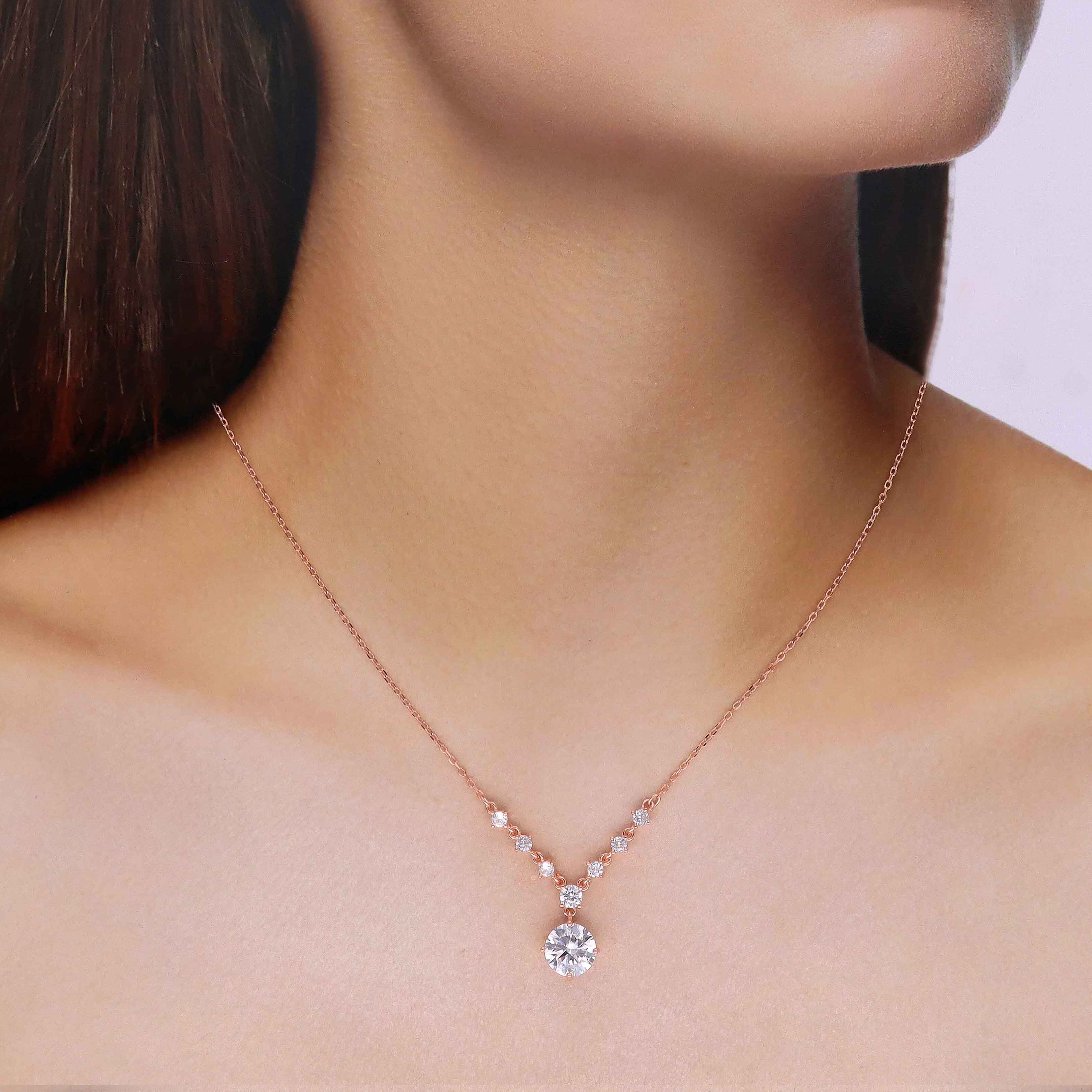 Sterling Silver Stunning Solitaire Necklace - Image 4
