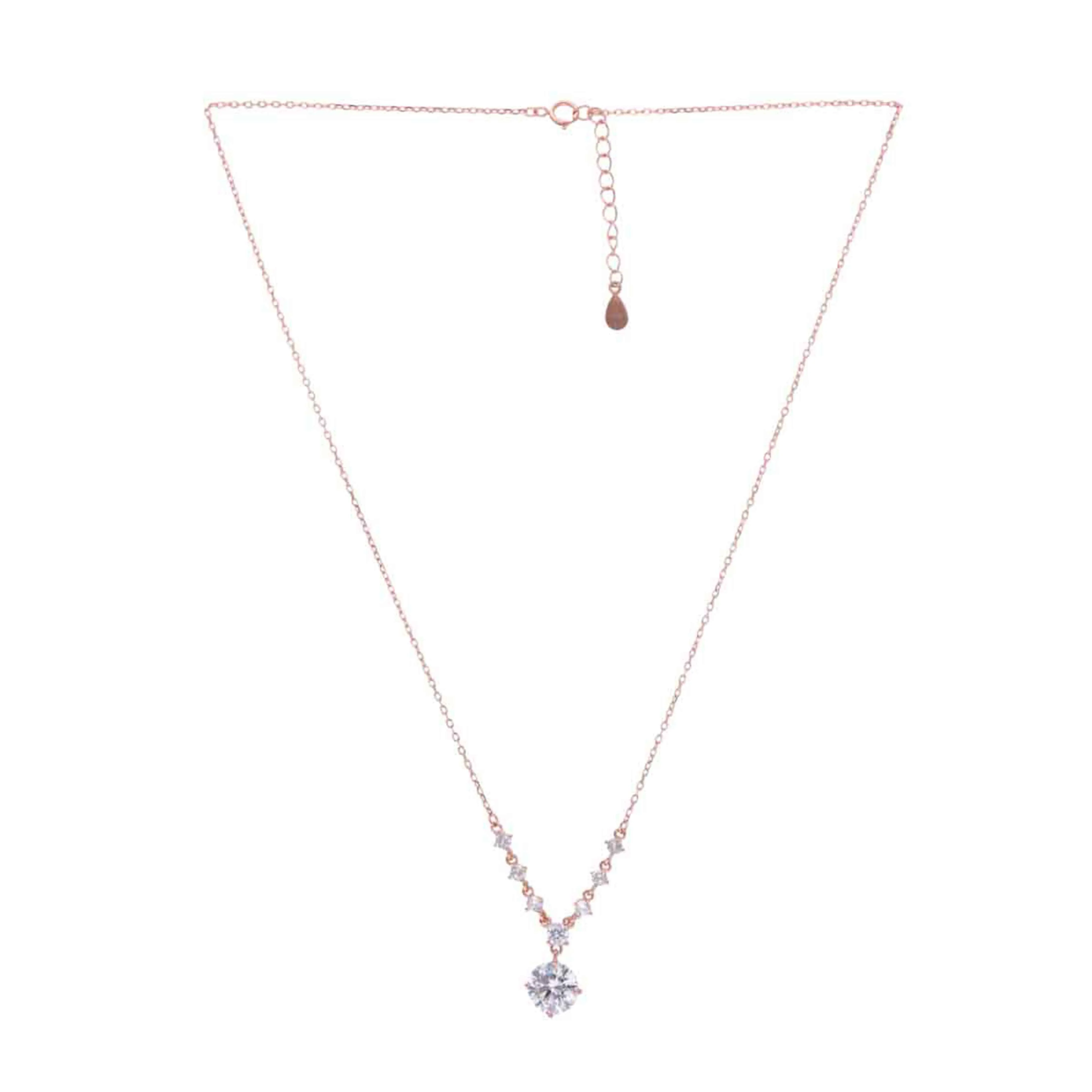 Sterling Silver Stunning Solitaire Necklace - Image 5