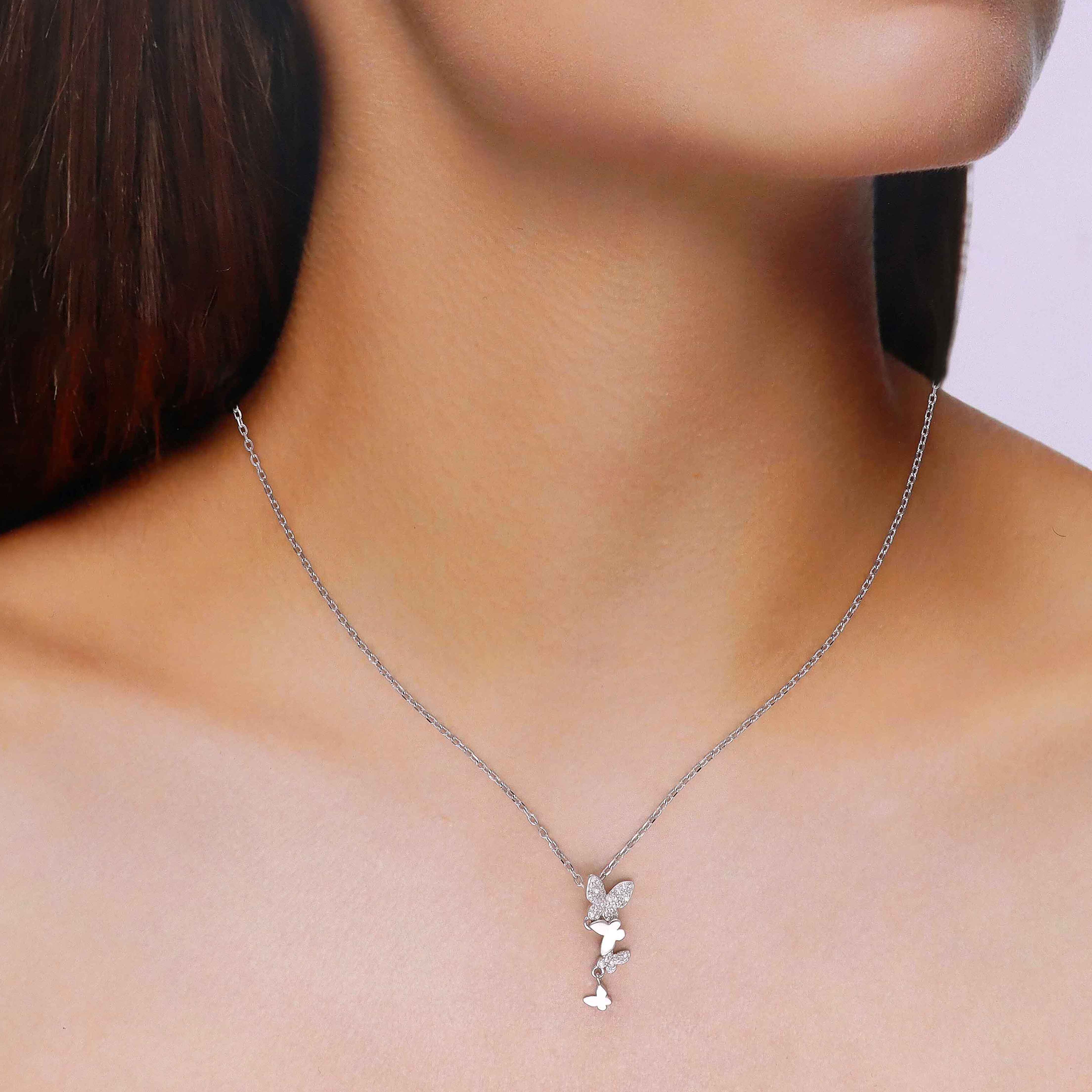 Sterling Silver Stunning Butterfly Necklace - Image 3