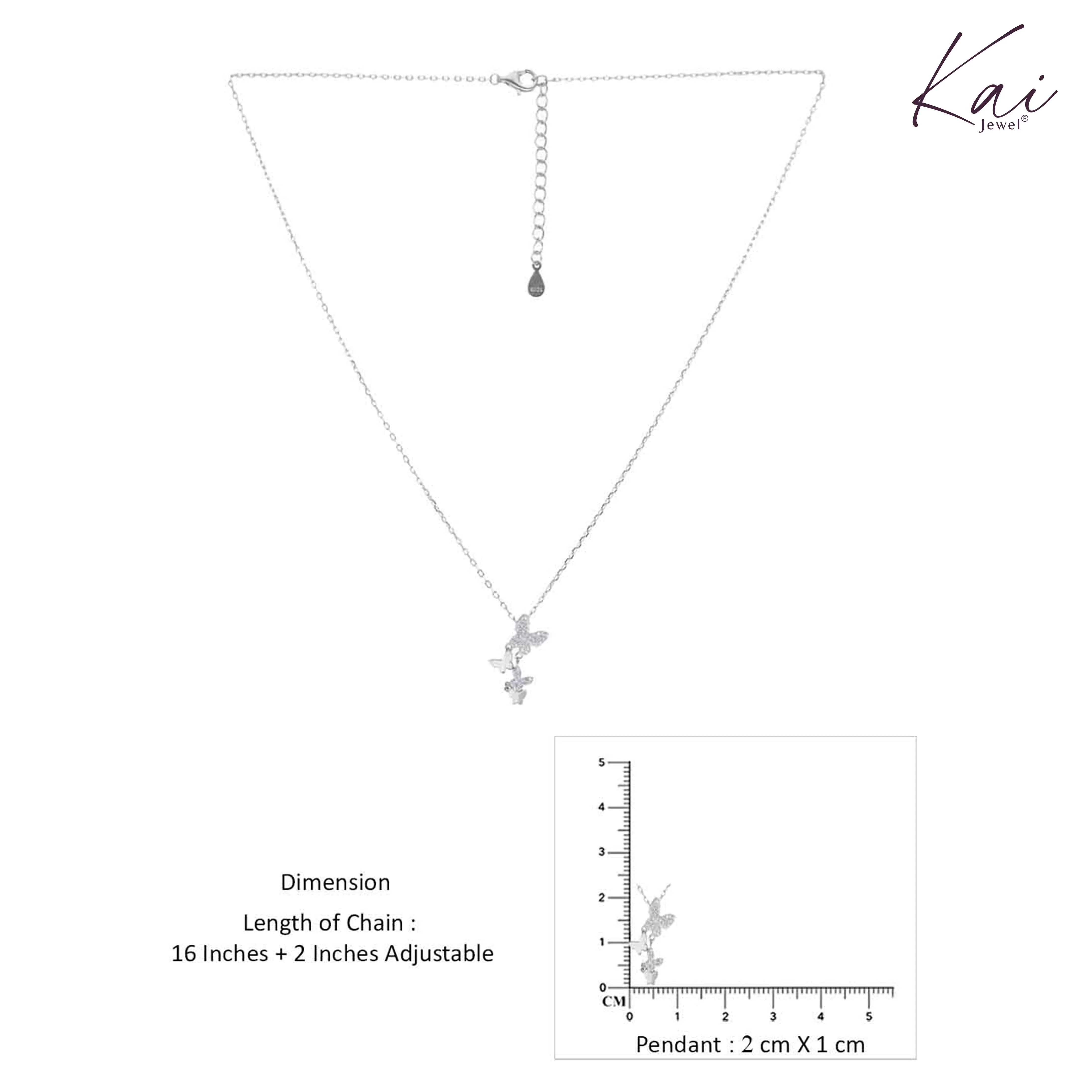 Sterling Silver Stunning Butterfly Necklace - Image 6