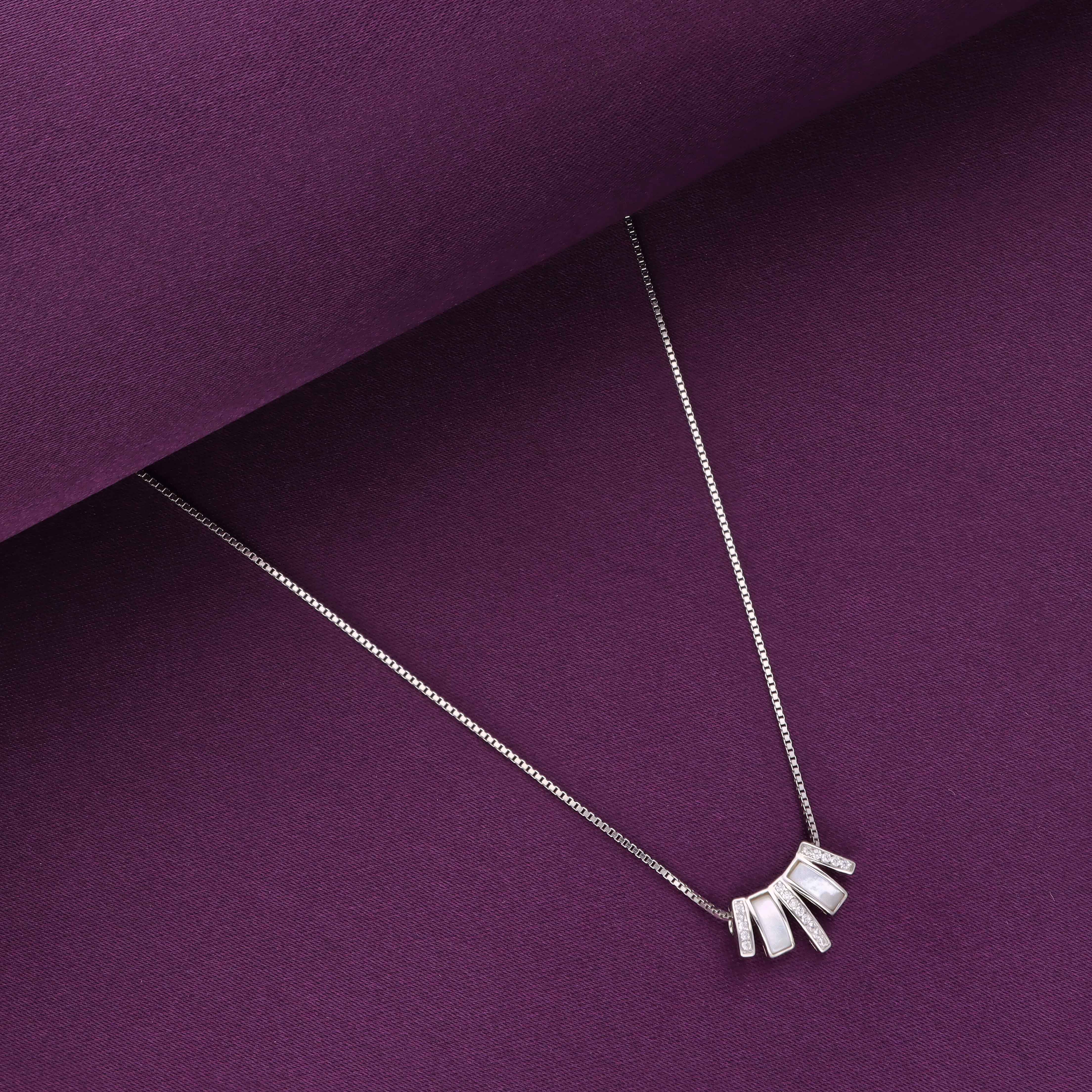 Radiant Sterling Silver Crystal Necklace - Image 3