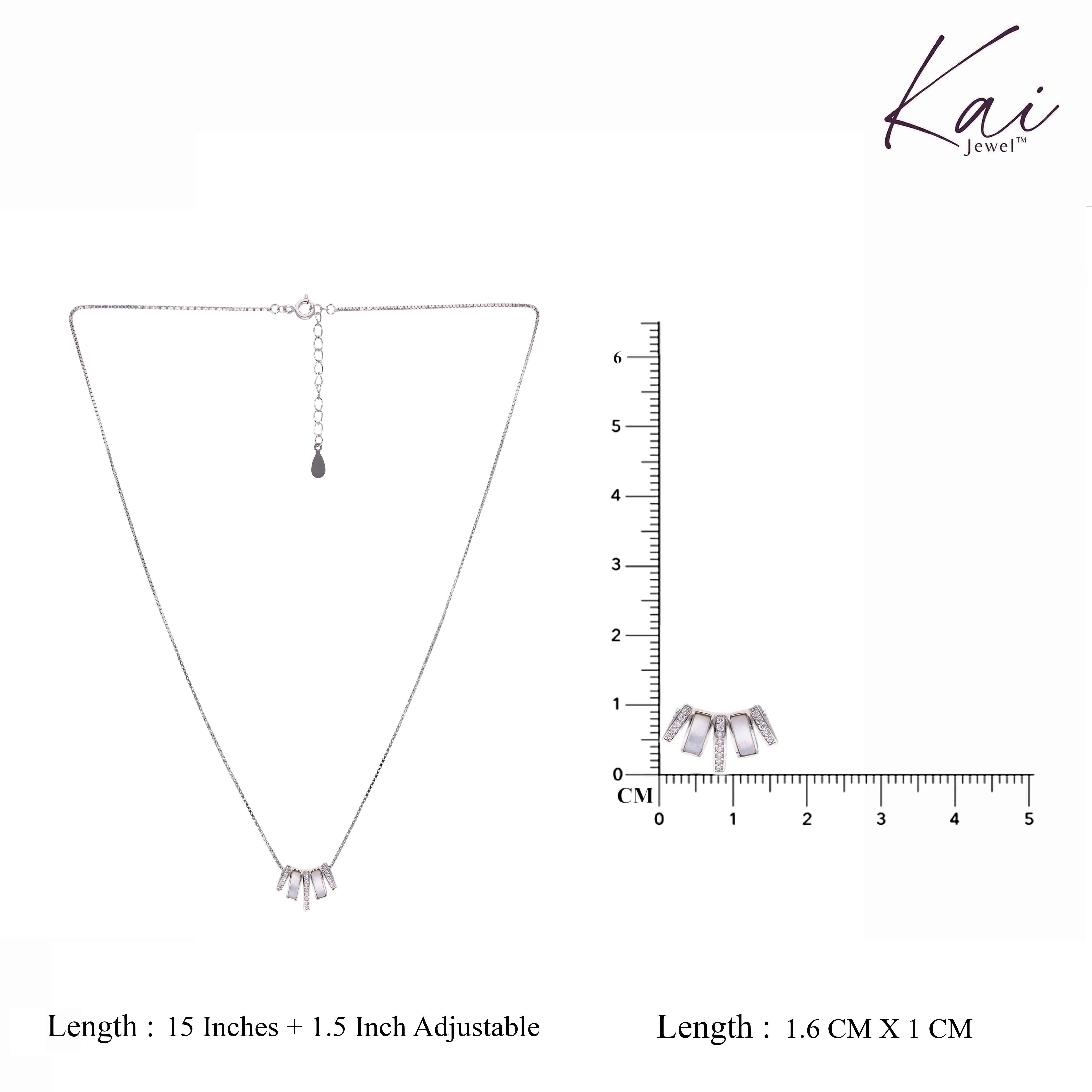 Radiant Sterling Silver Crystal Necklace - Image 8
