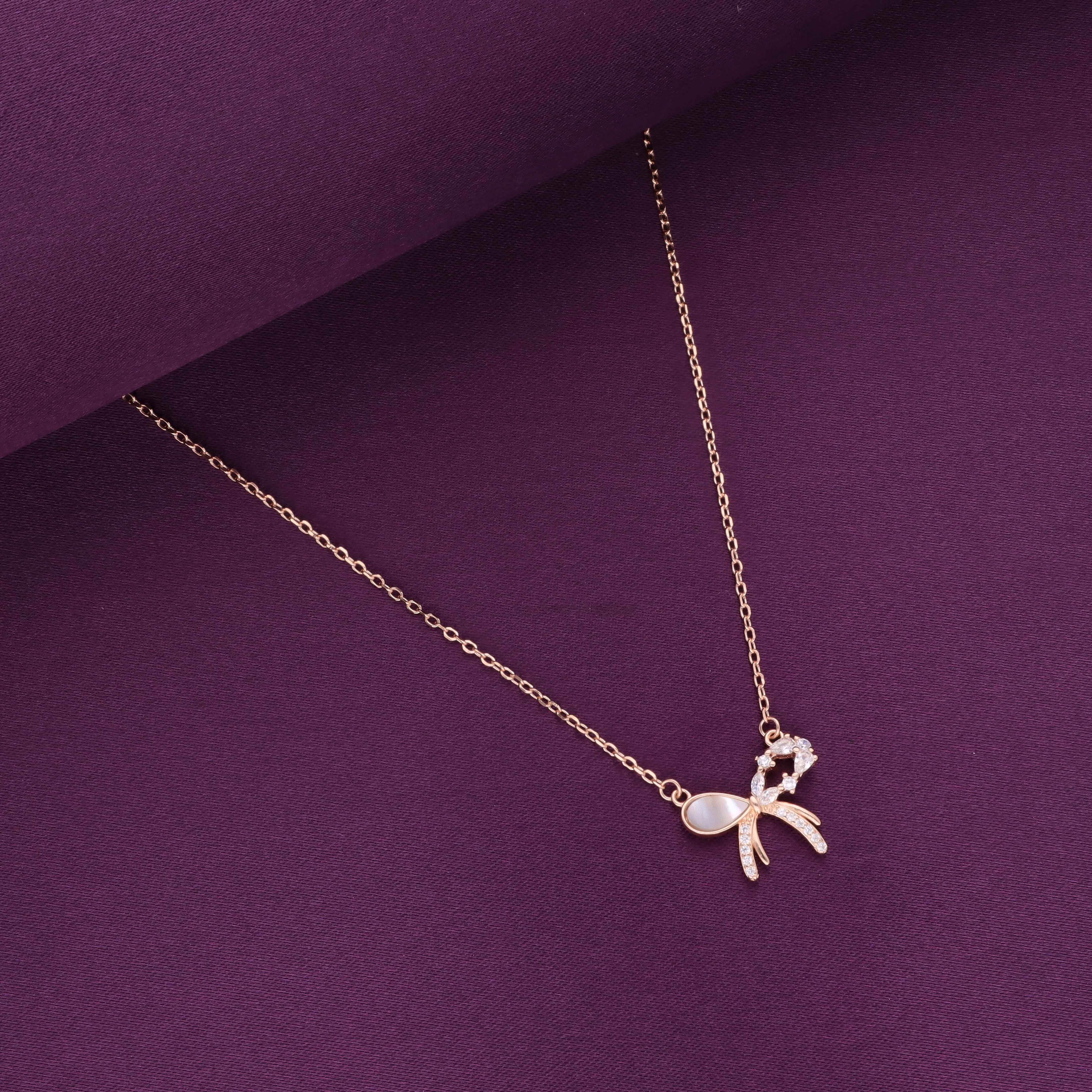 Sterling Silver Chic Bow Necklace - Image 2