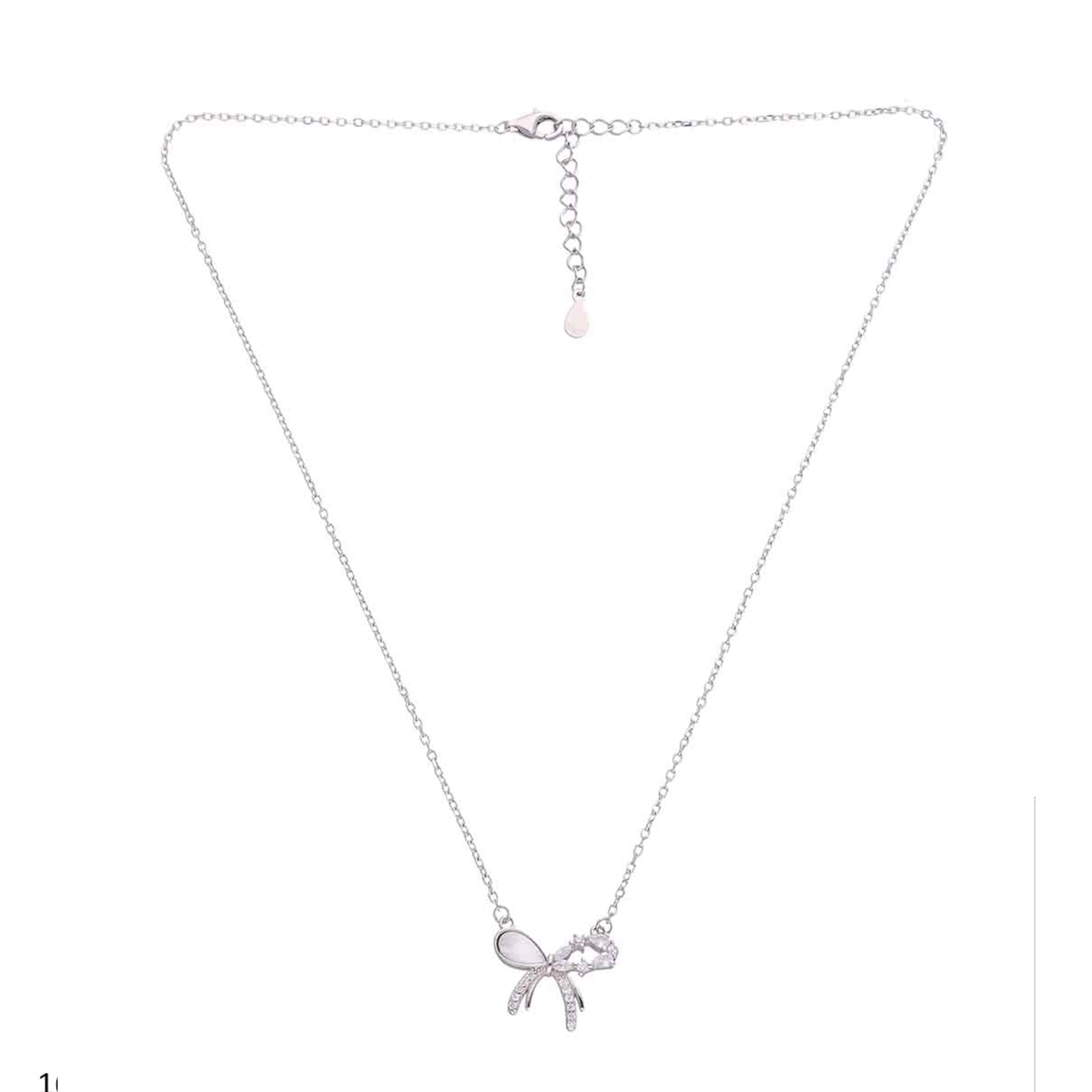 Sterling Silver Chic Bow Necklace - Image 5