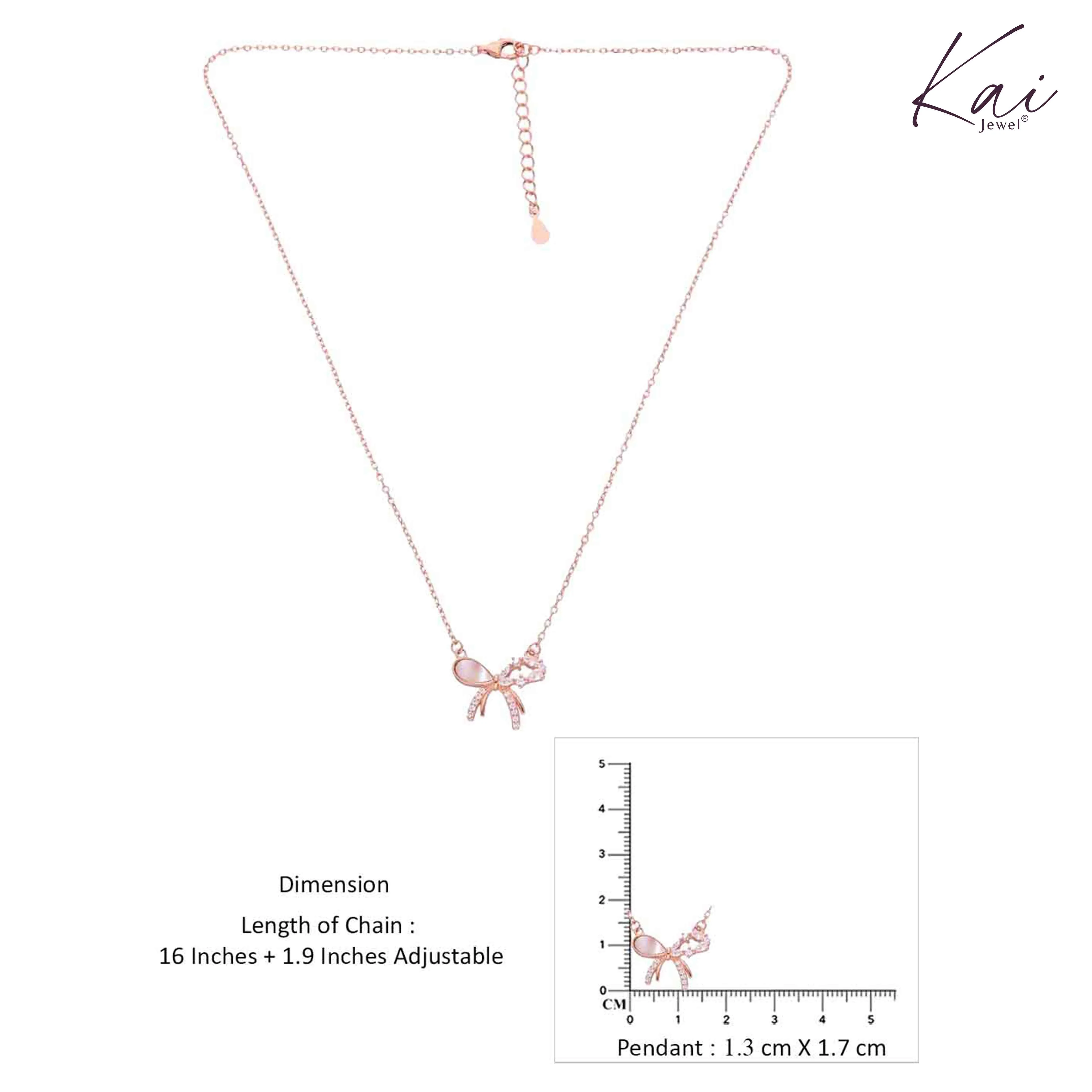 Sterling Silver Chic Bow Necklace - Image 6