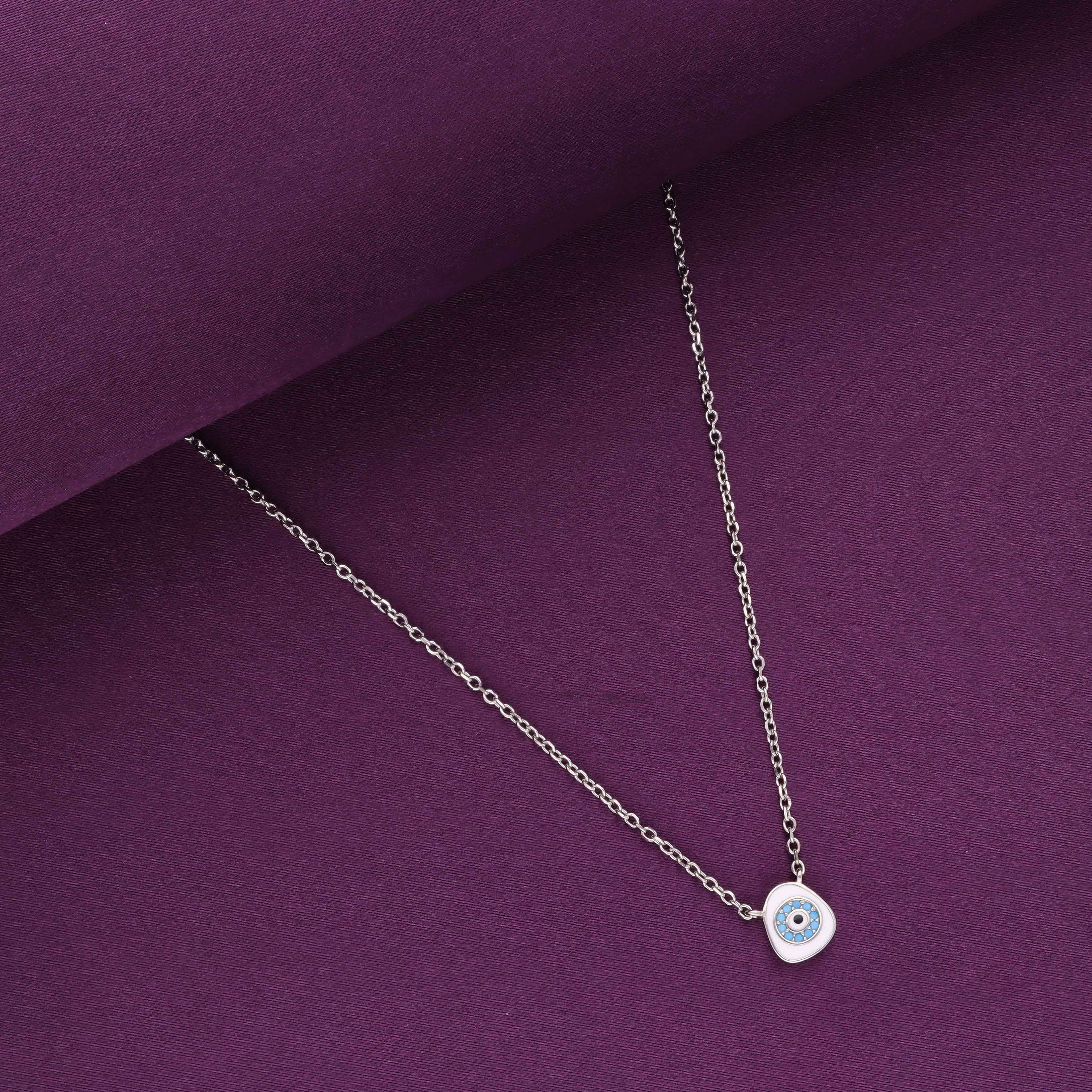 Sterling Silver Chic Evil Eye Necklace - Image 3
