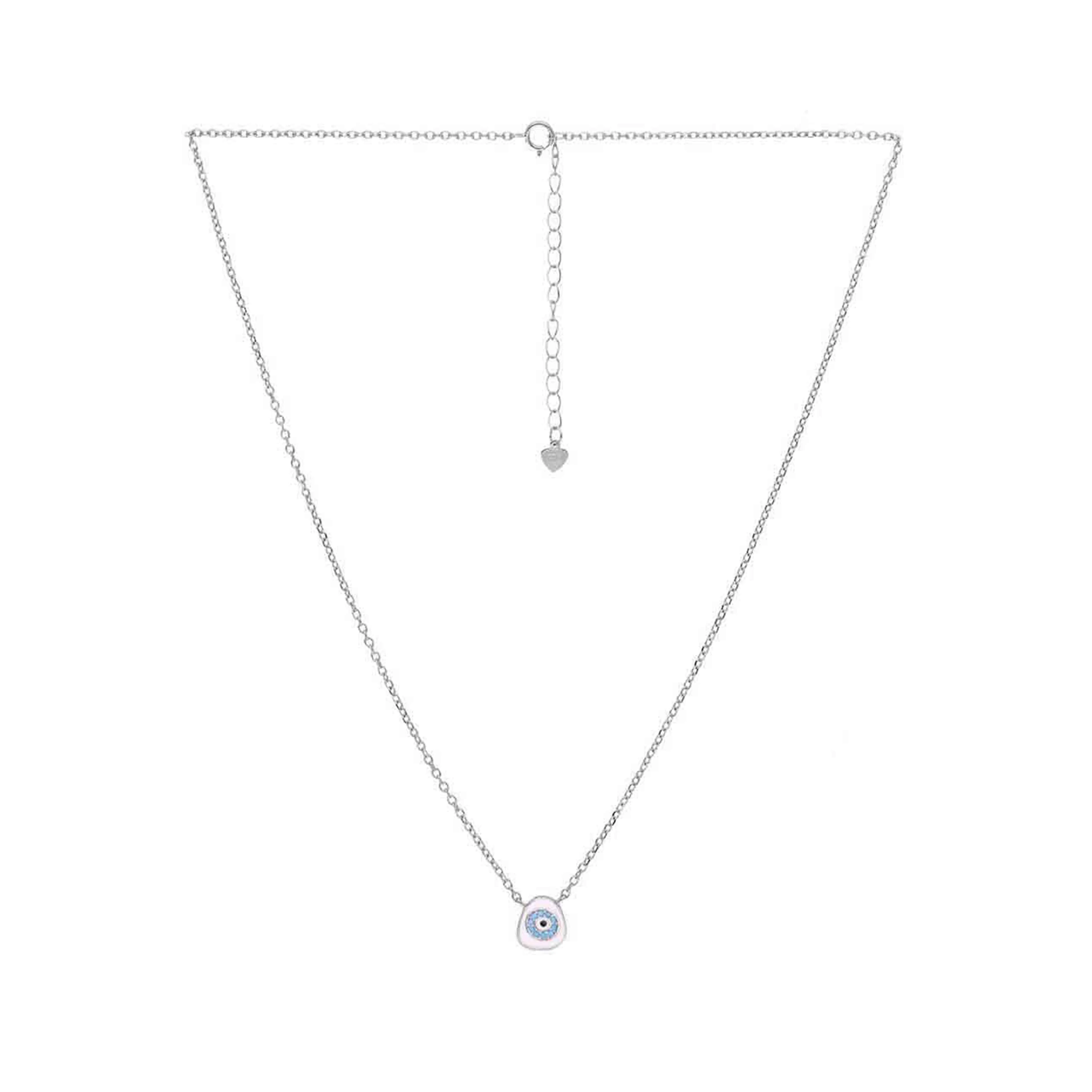 Sterling Silver Chic Evil Eye Necklace - Image 5
