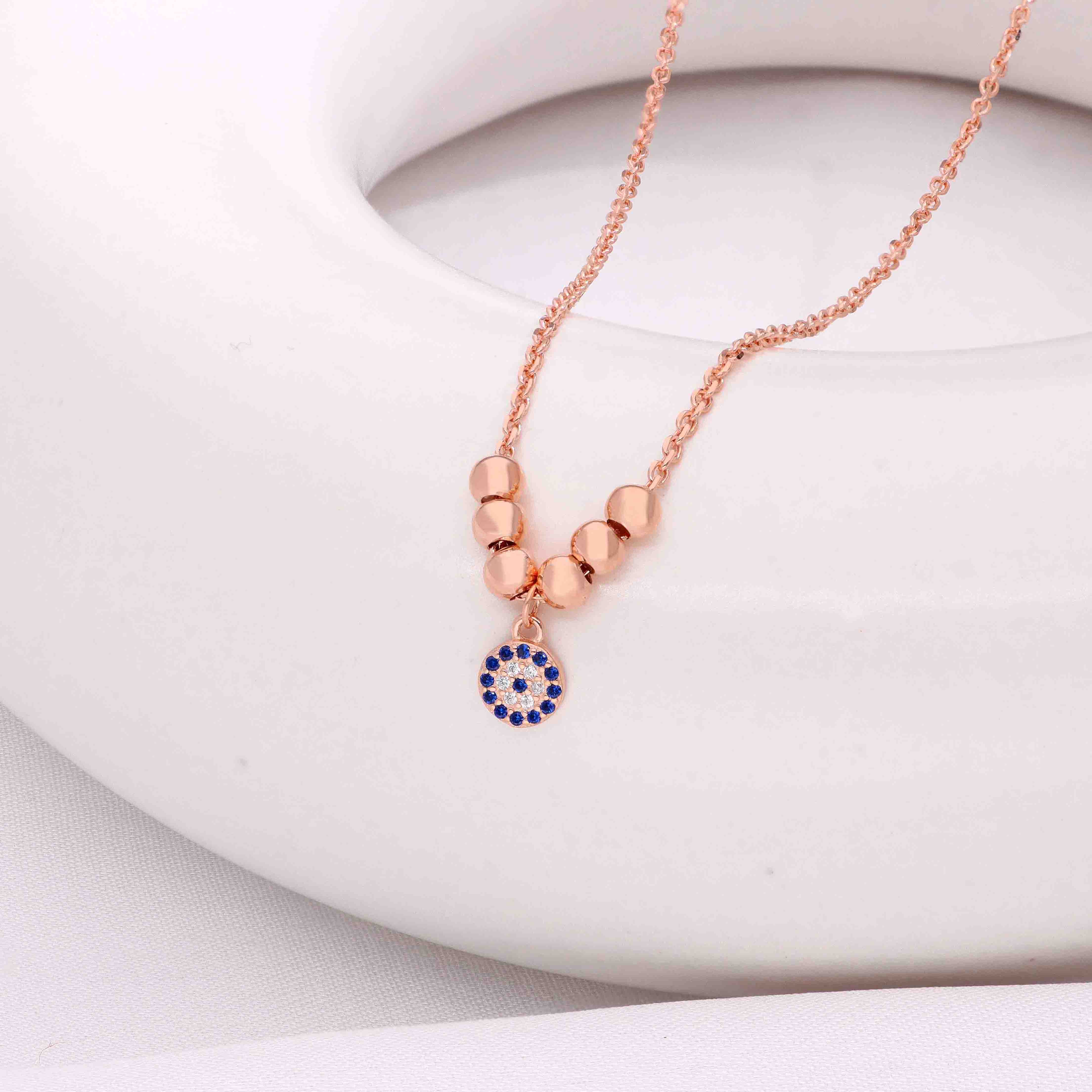 Sterling Silver Casual Evil Eye Necklace - Image 2