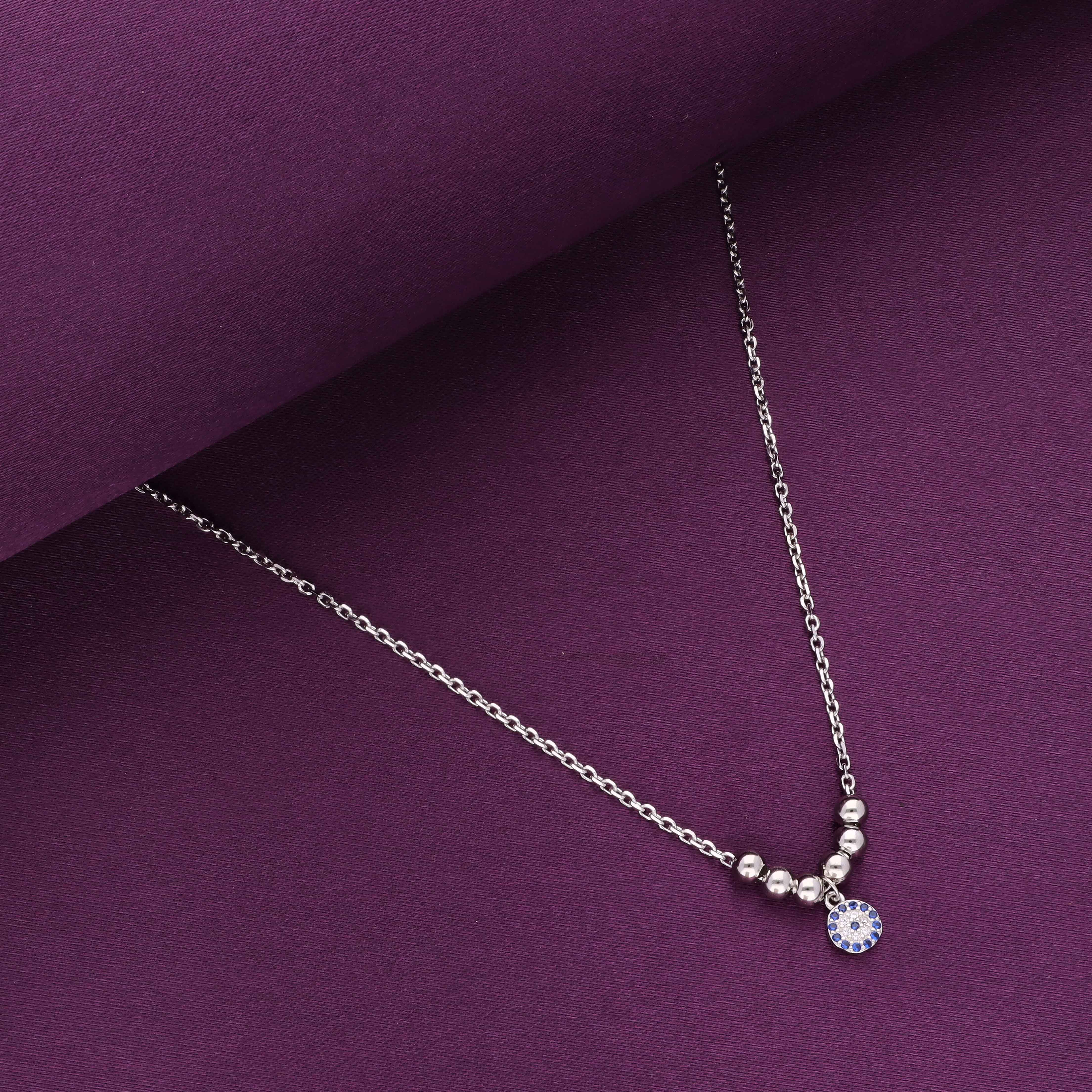Sterling Silver Casual Evil Eye Necklace - Image 3