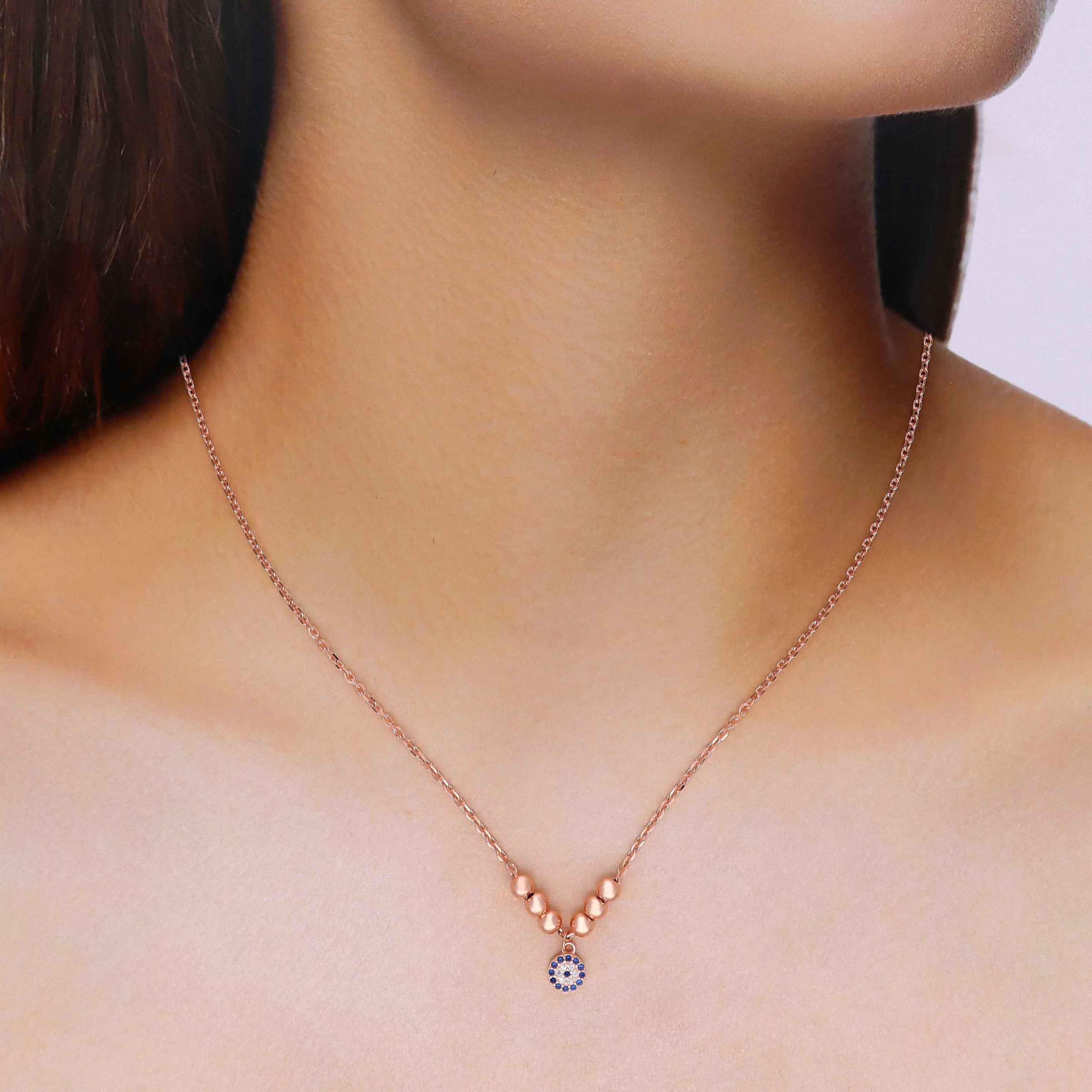 Sterling Silver Casual Evil Eye Necklace - Image 6