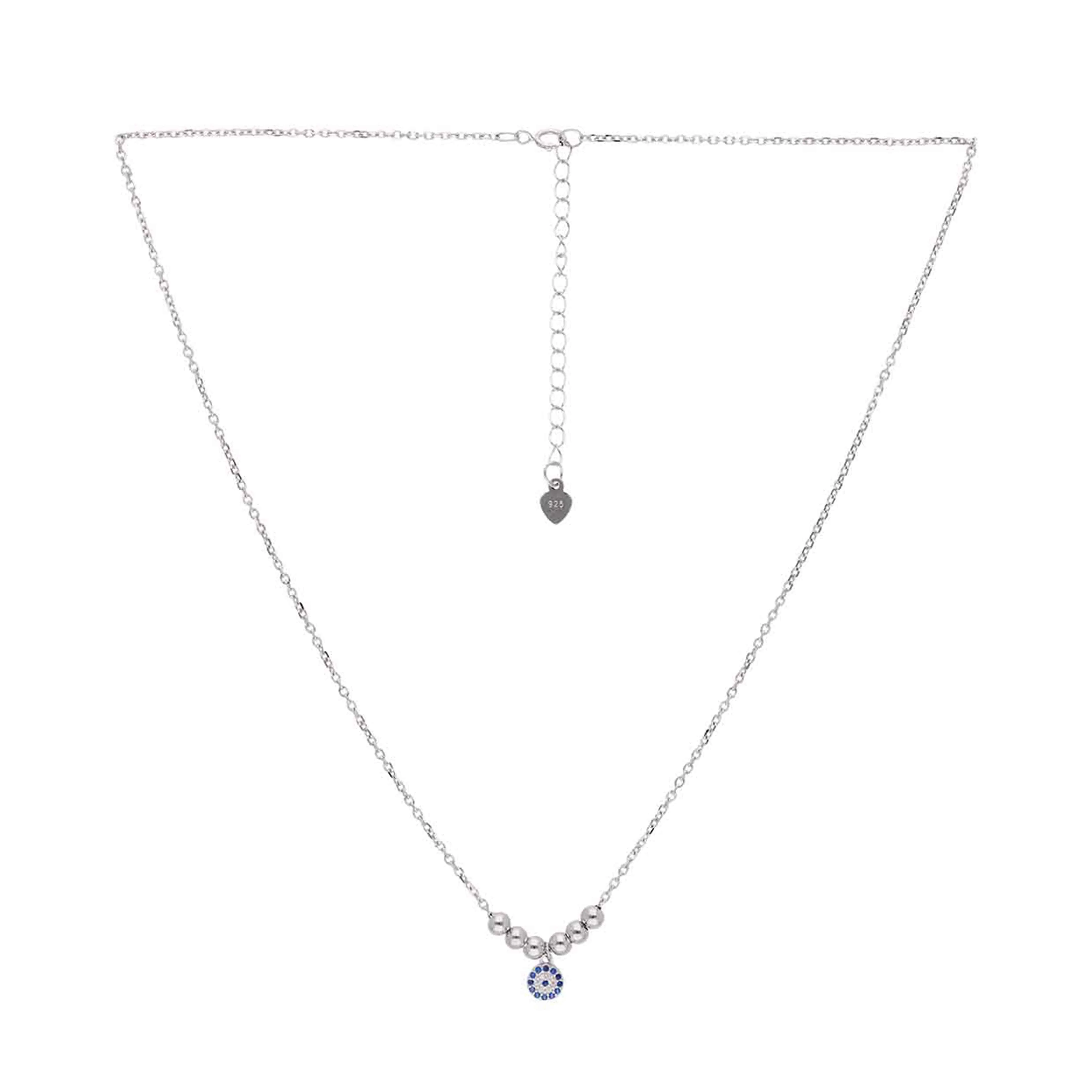 Sterling Silver Casual Evil Eye Necklace - Image 7