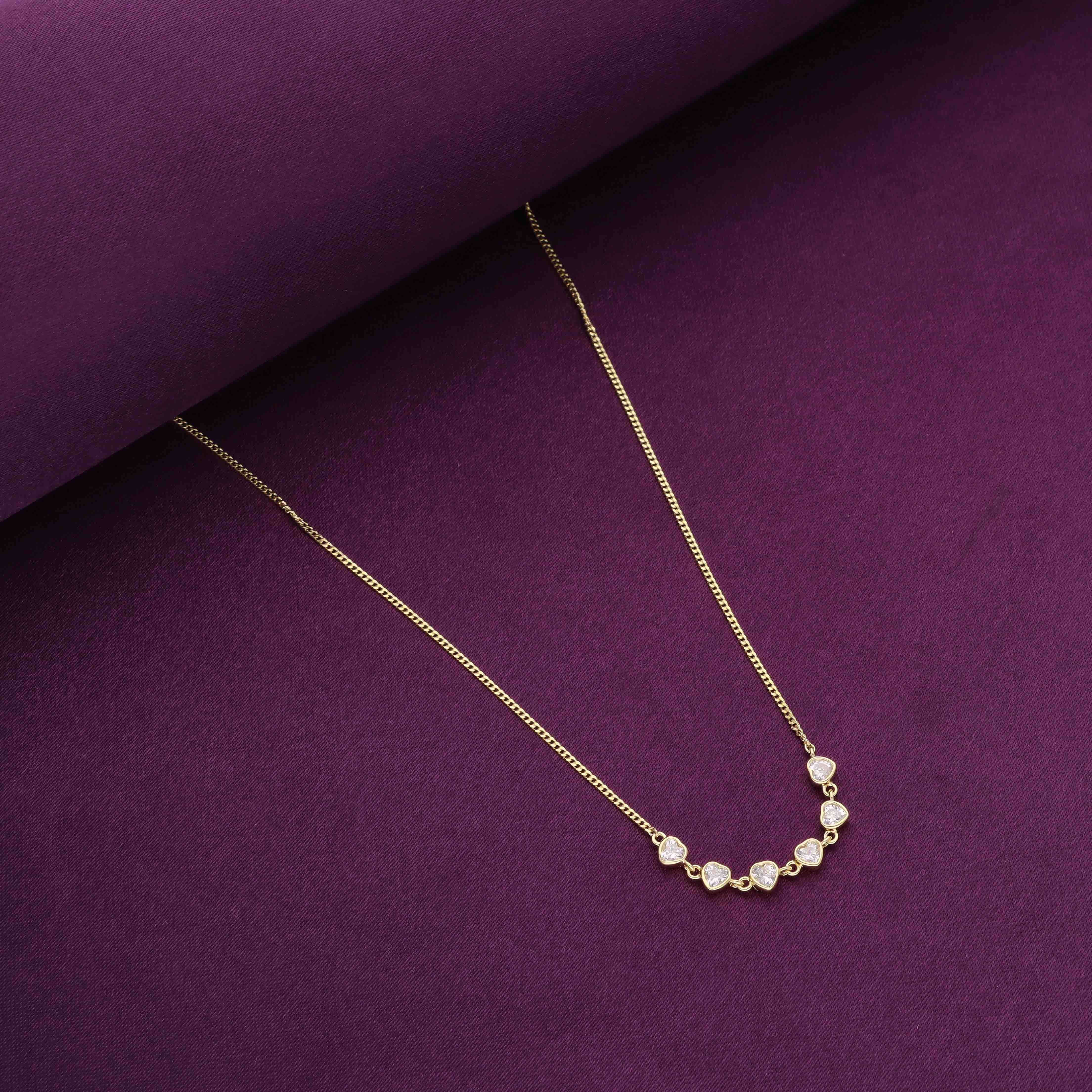 Sterling String Of Hearts Necklace - Image 2
