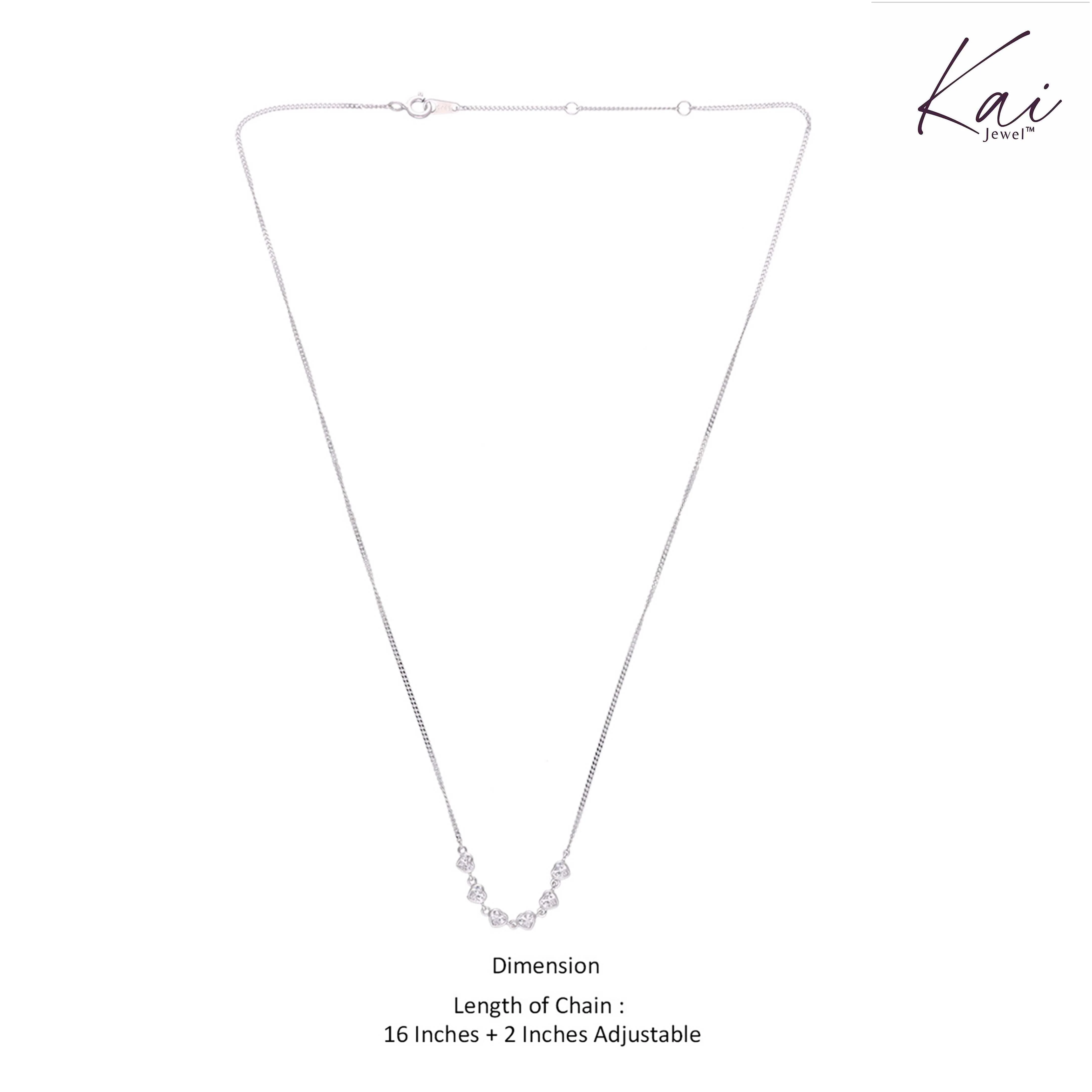 Sterling String Of Hearts Necklace - Image 6