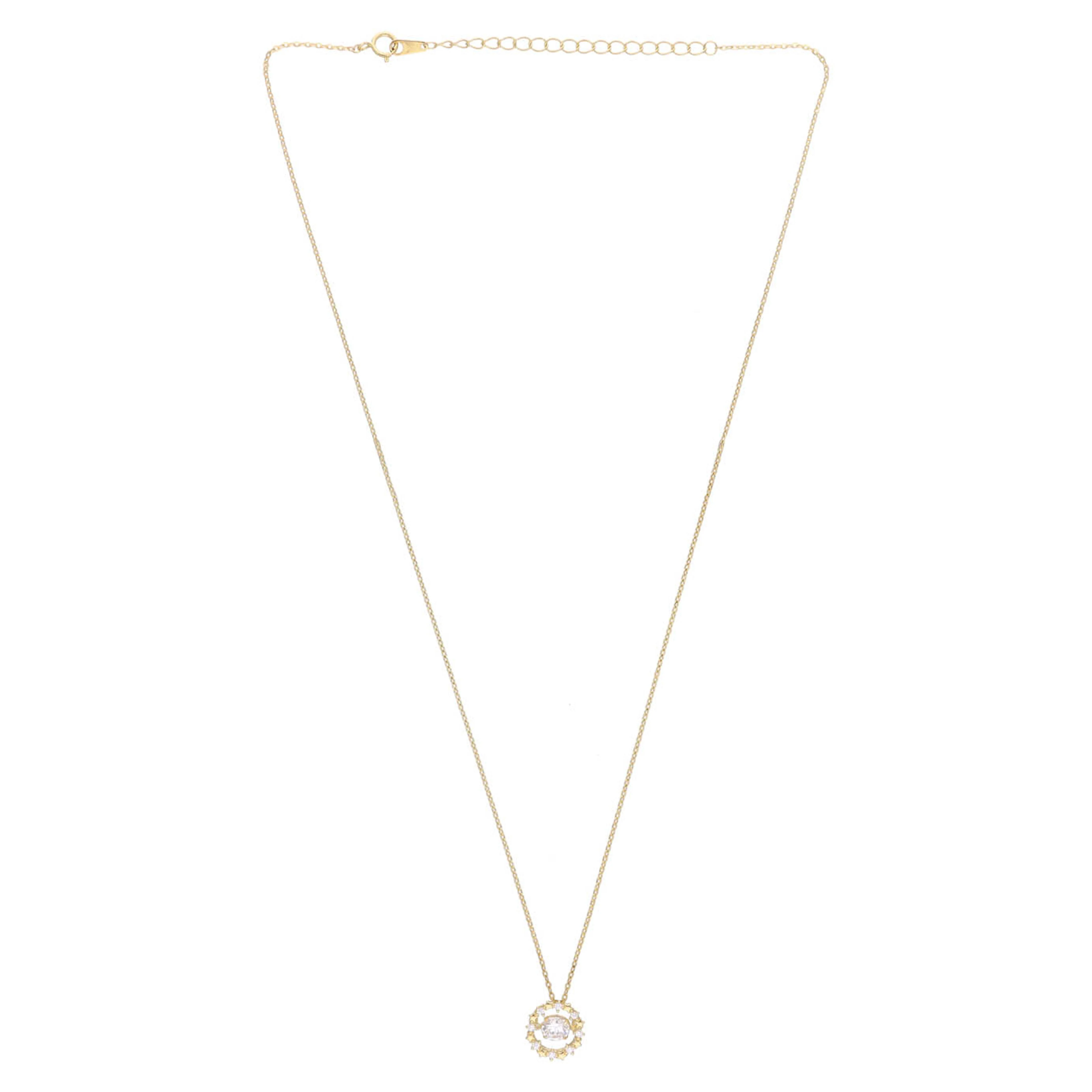Sterling Silver Rose Gold Solitaire Brilliance Necklace - Image 7