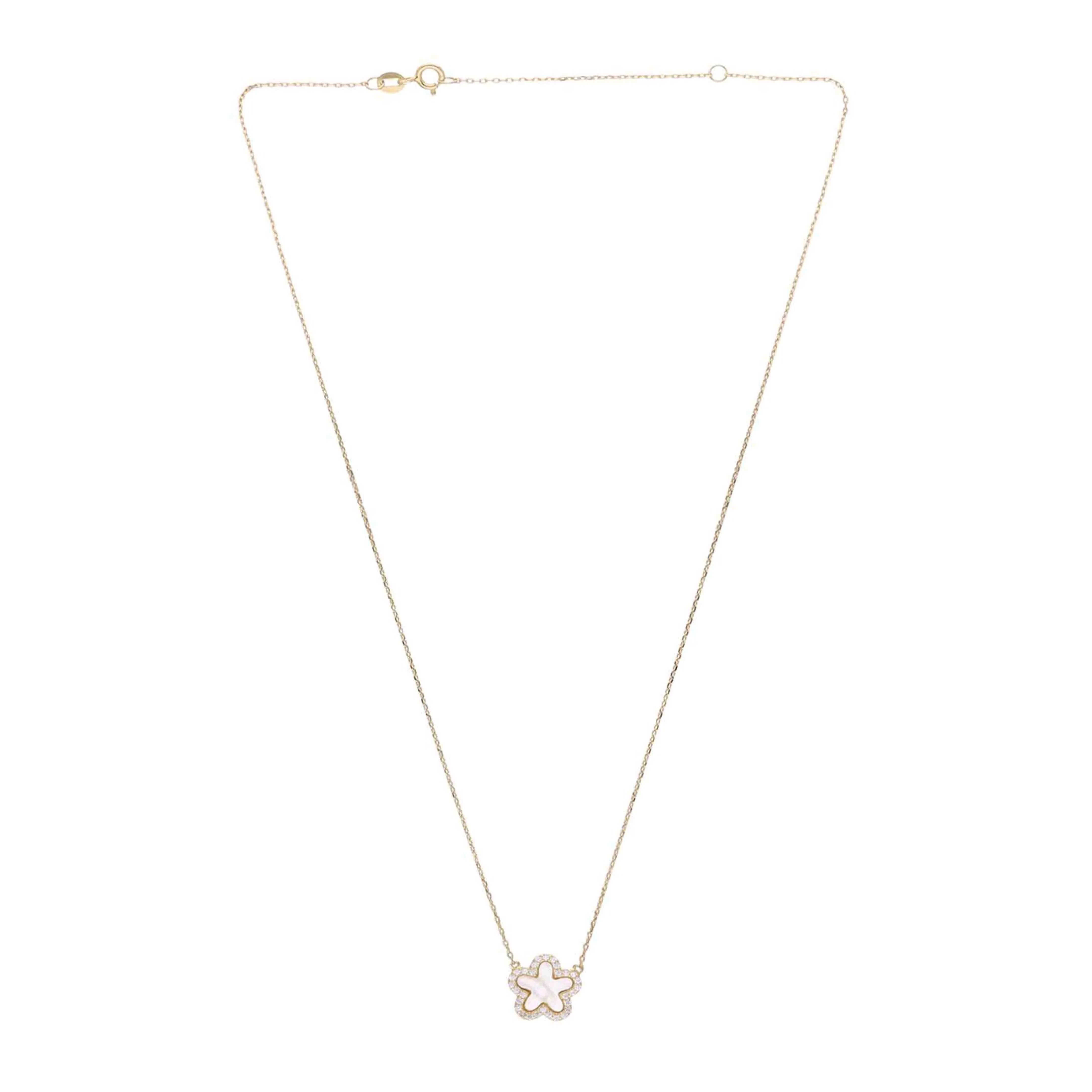 Sterling Silver Zircon Studded Star Necklace - Image 3
