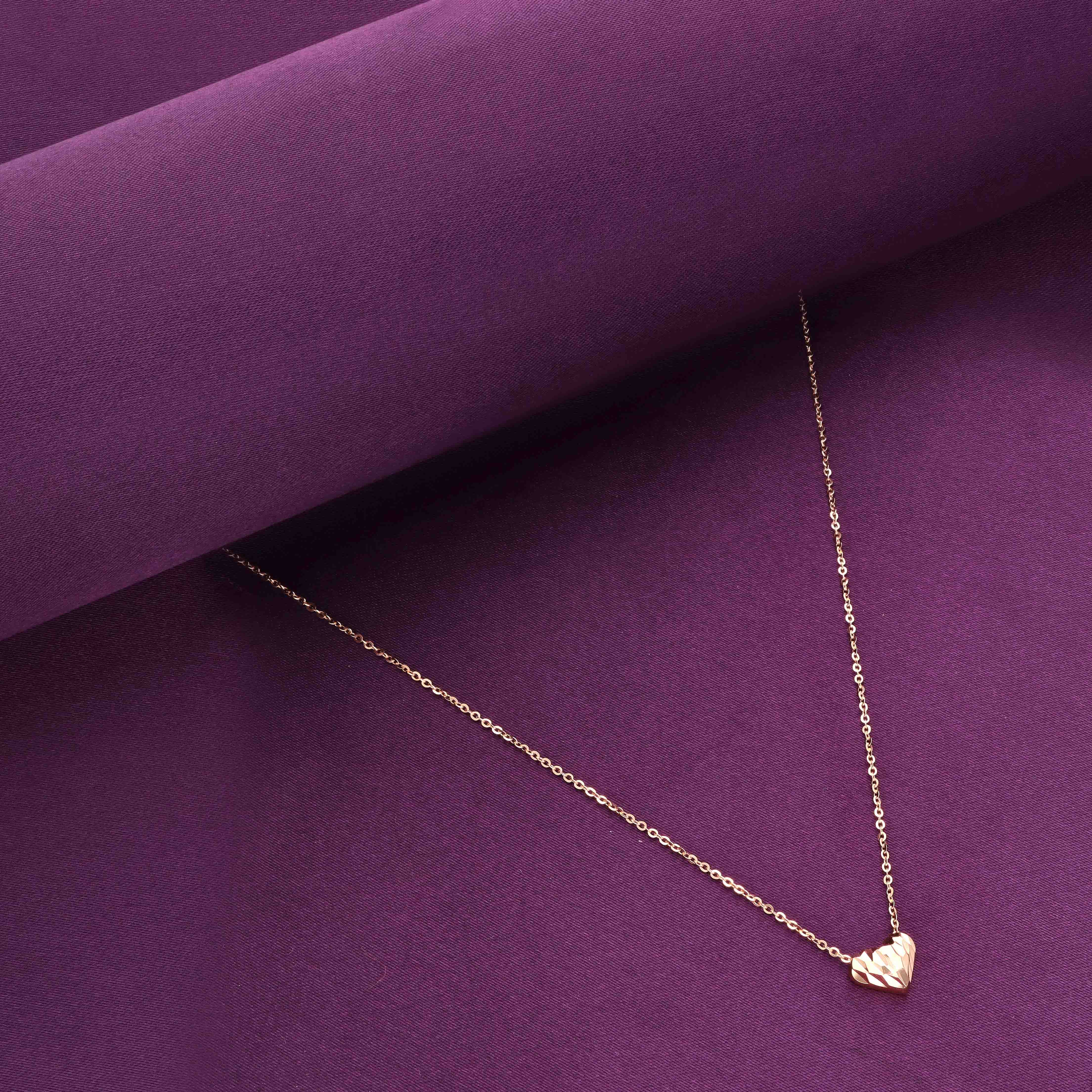 Sterling Silver Minimalistic Heart Necklace - Image 2