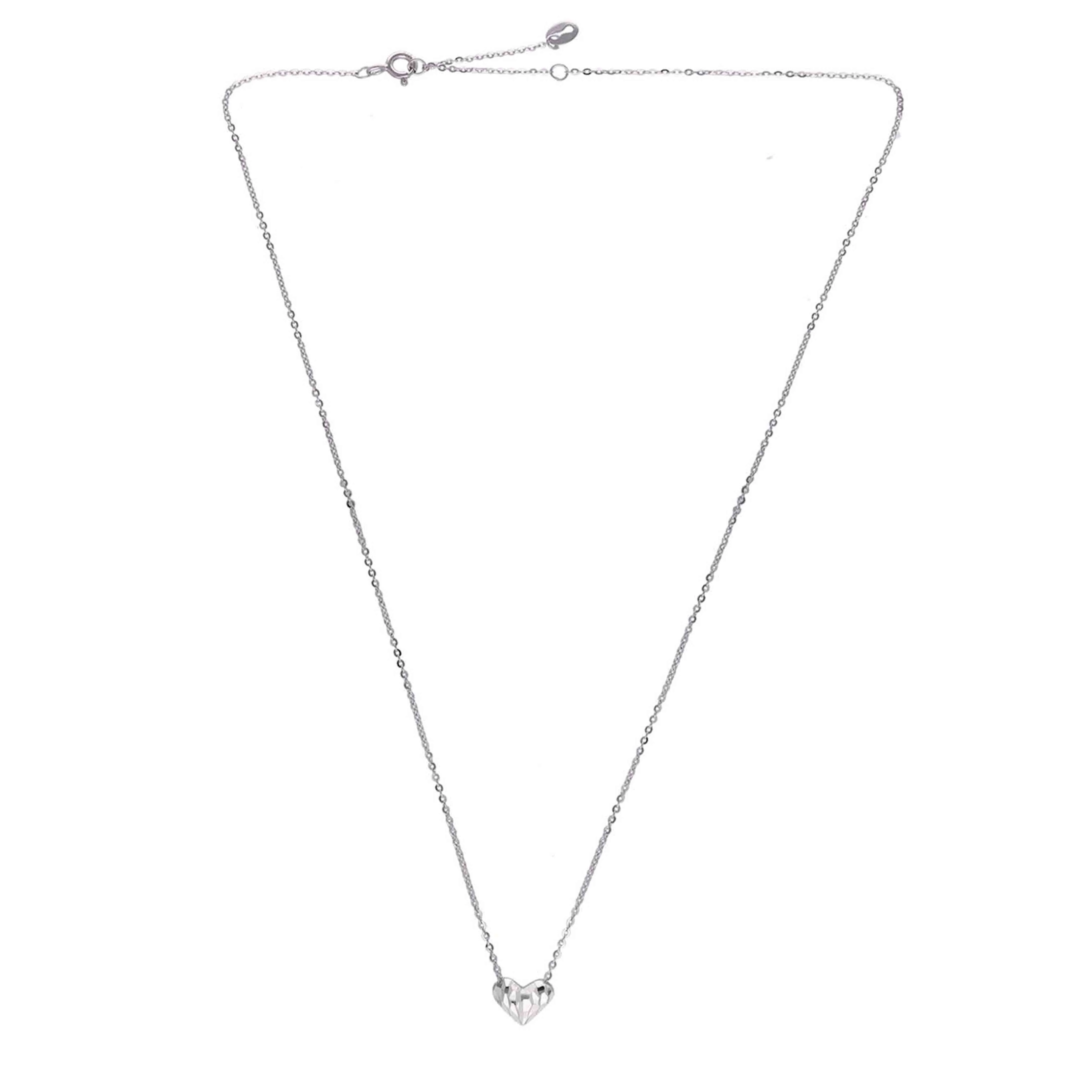 Sterling Silver Minimalistic Heart Necklace - Image 5
