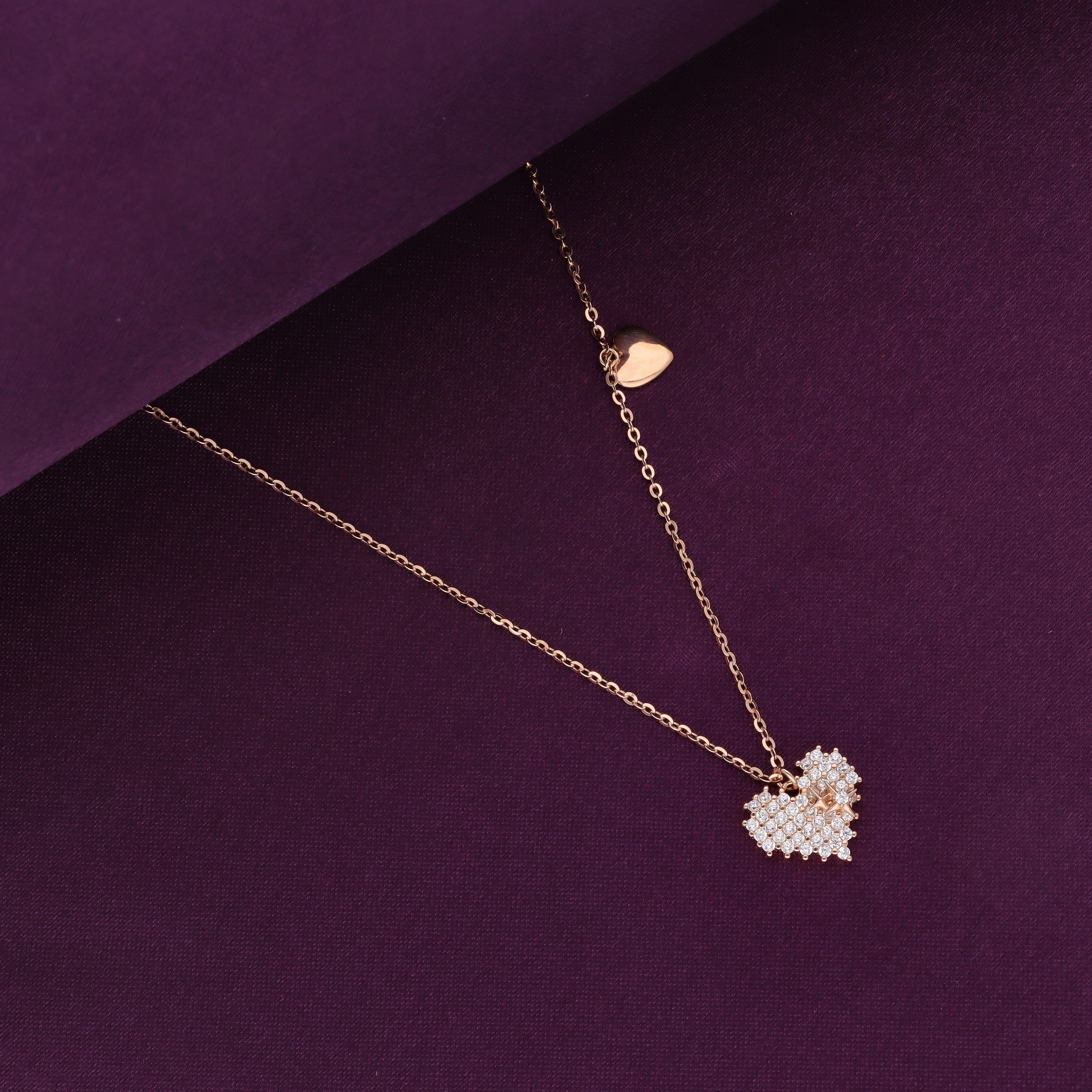 Sterling Silver Crystal Heart Necklace - Image 2