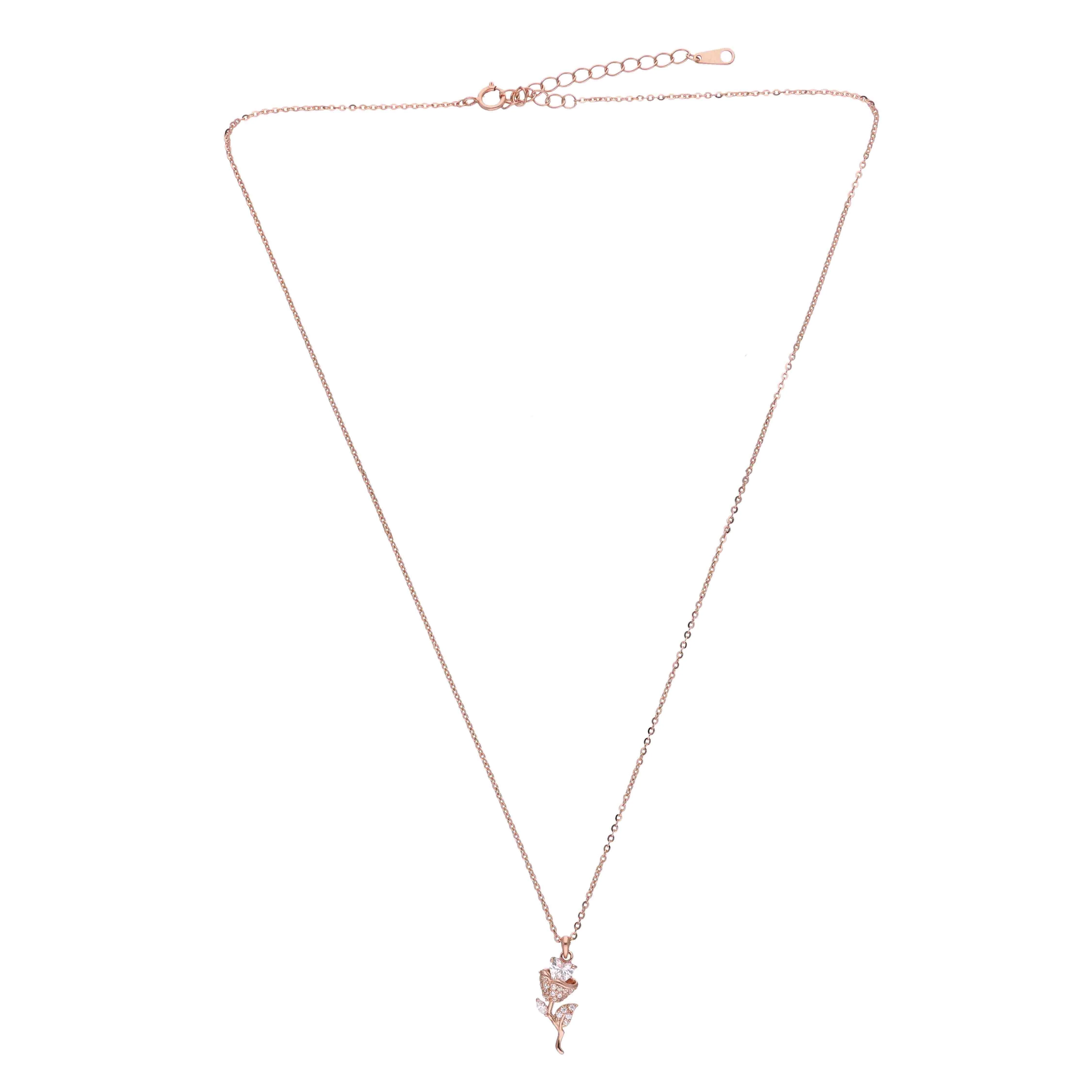 Sterling Love Rose Necklace - Image 3