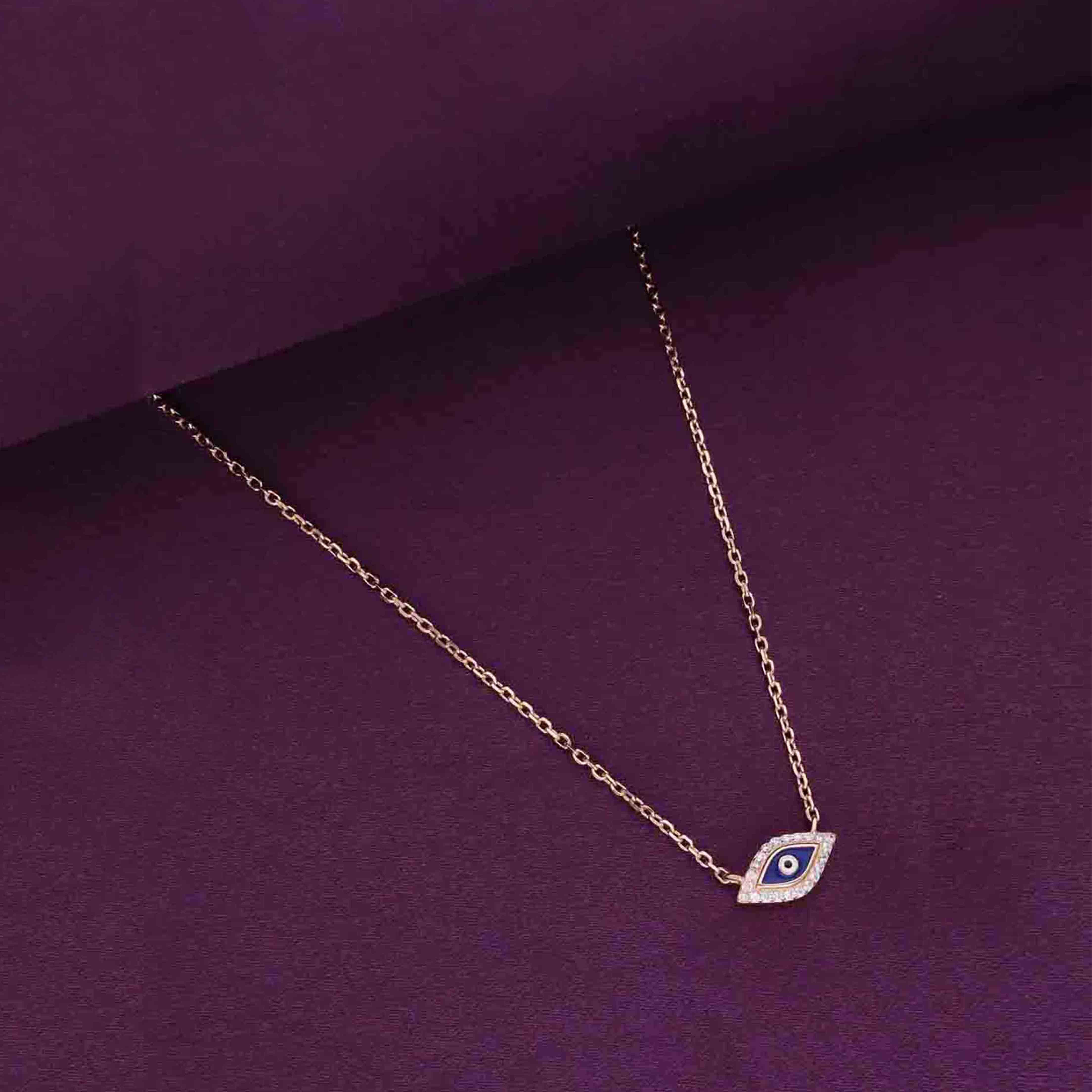 Sterling Silver Classic Evil Eye Necklace - Image 4