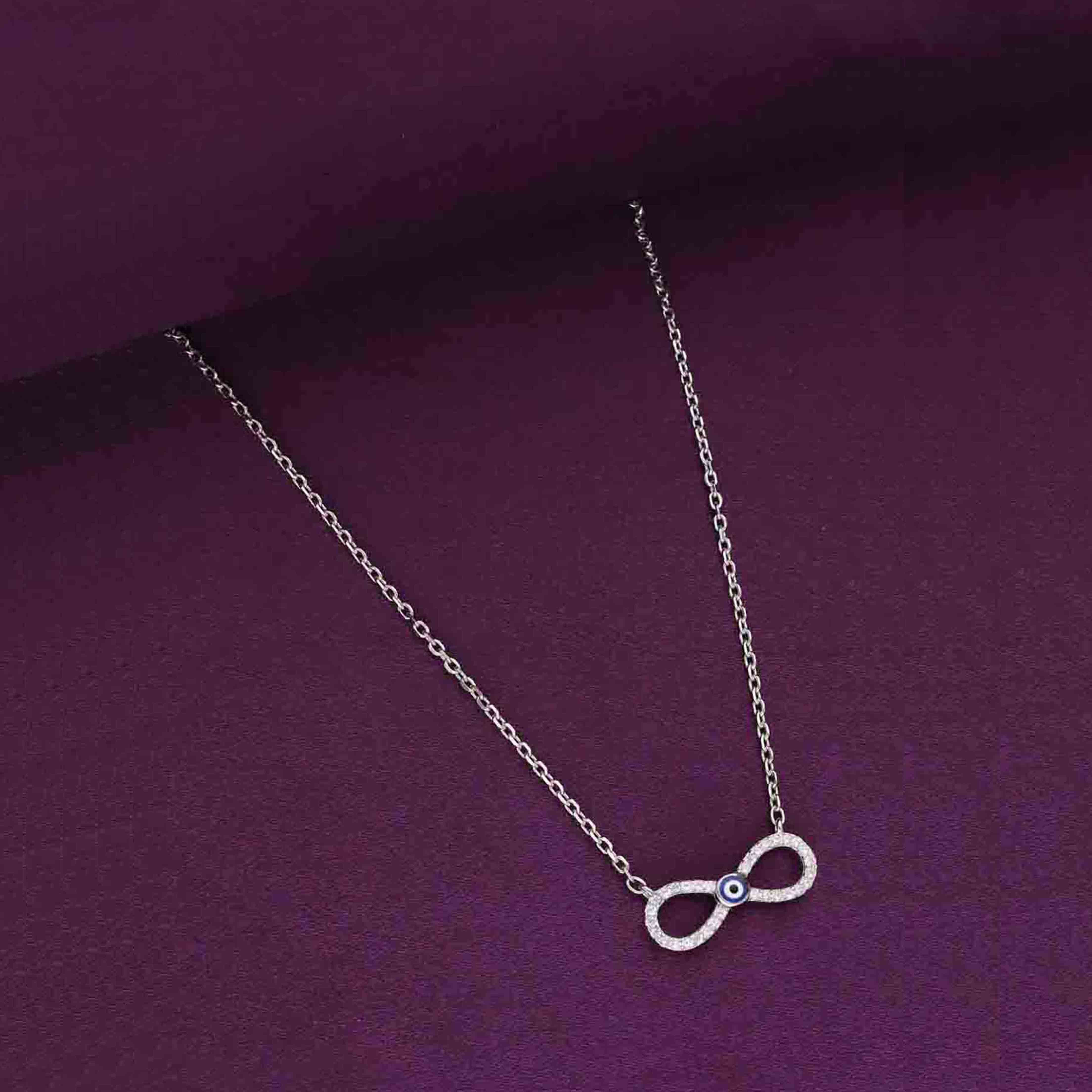 Minimalistic Evil Eye Infinity Necklace - Image 3