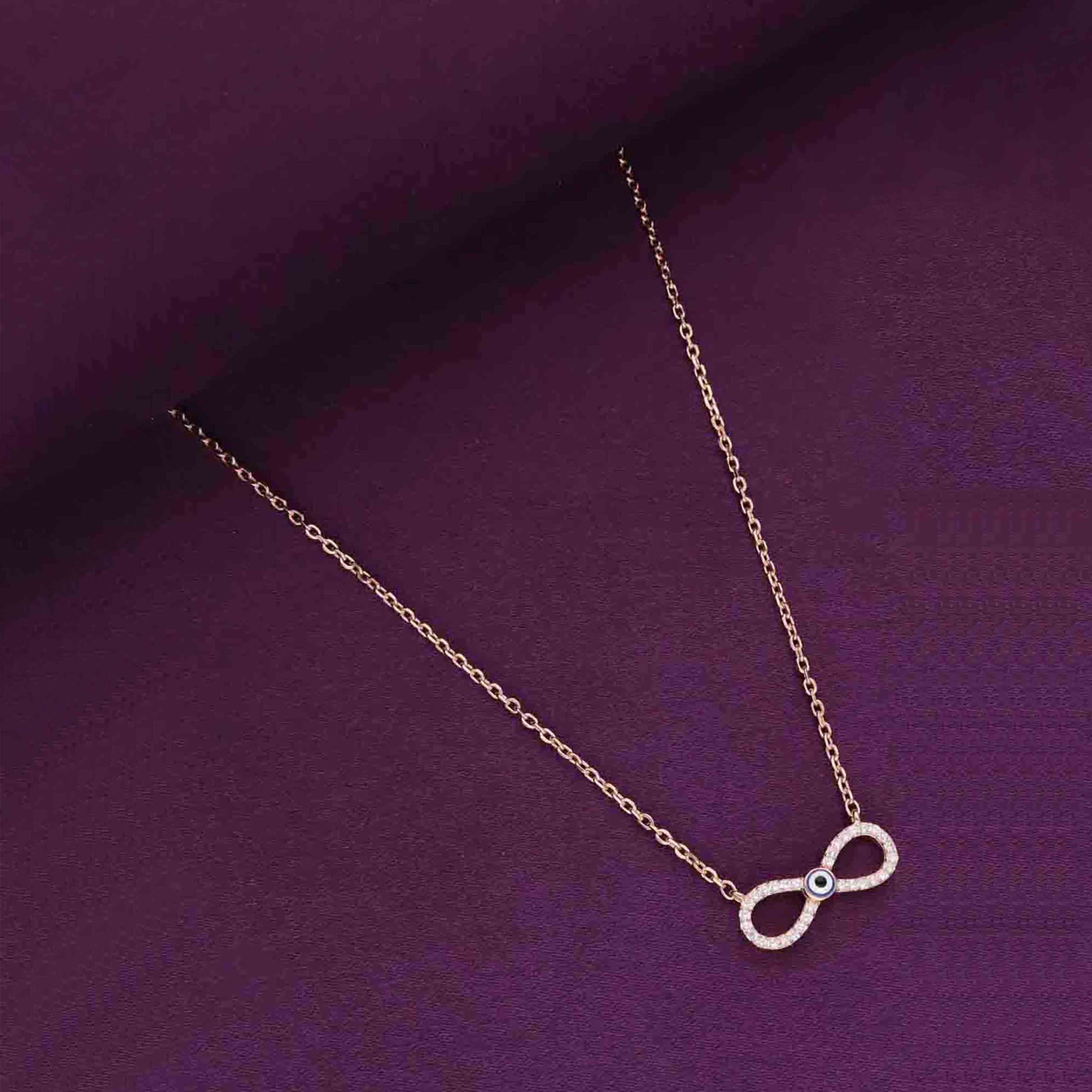Minimalistic Evil Eye Infinity Necklace - Image 4