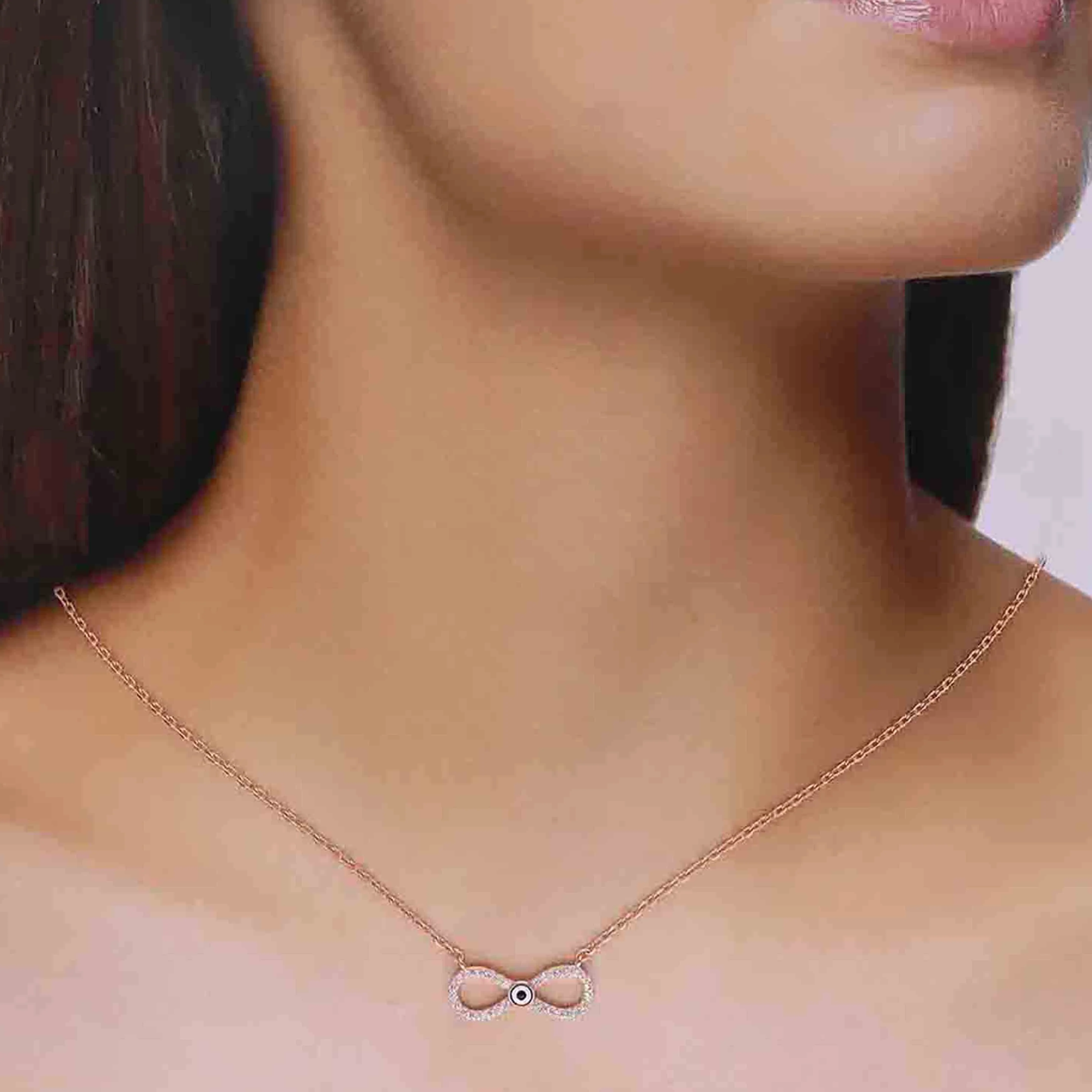 Minimalistic Evil Eye Infinity Necklace - Image 5