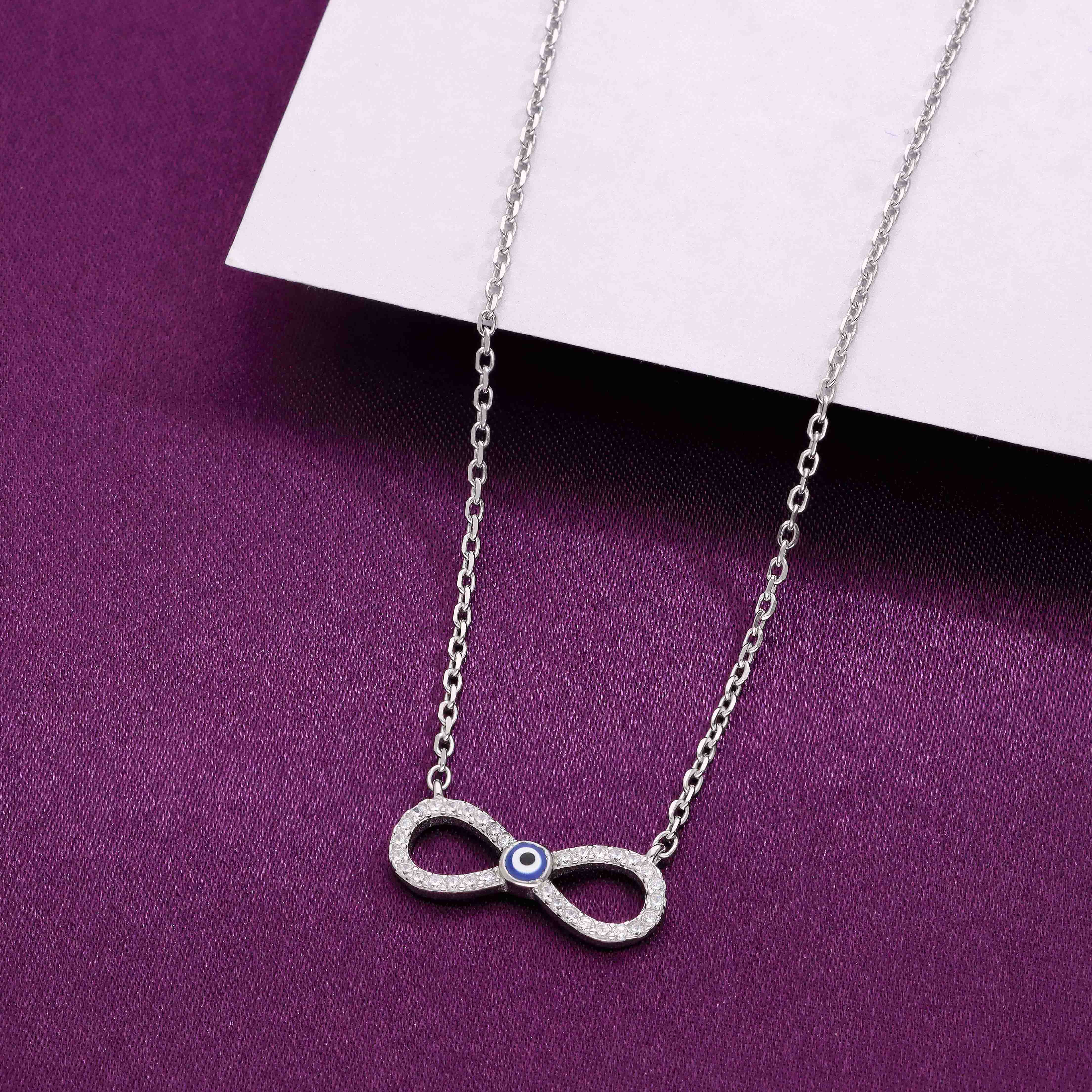 Minimalistic Evil Eye Infinity Necklace - Image 8