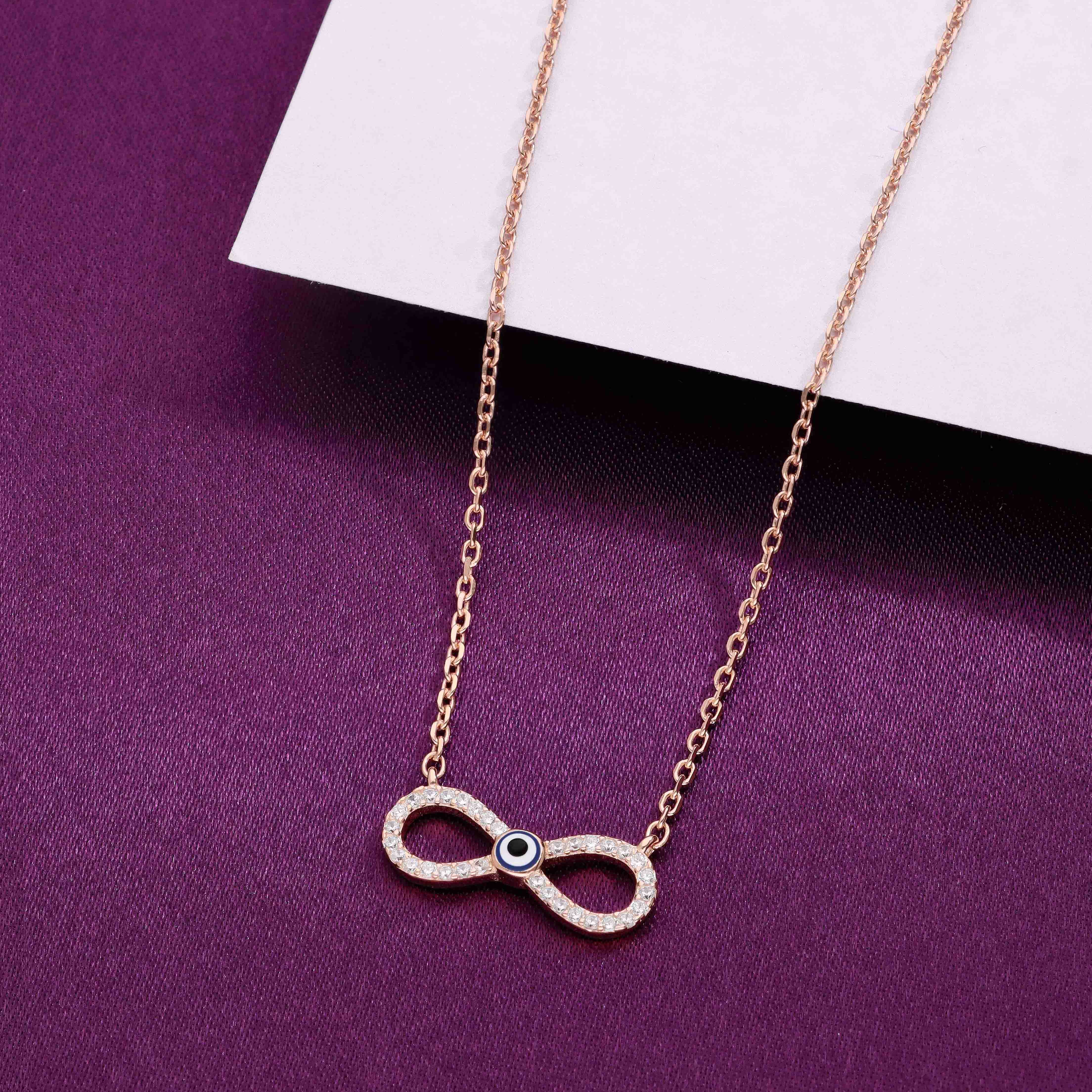 Minimalistic Evil Eye Infinity Necklace - Image 9