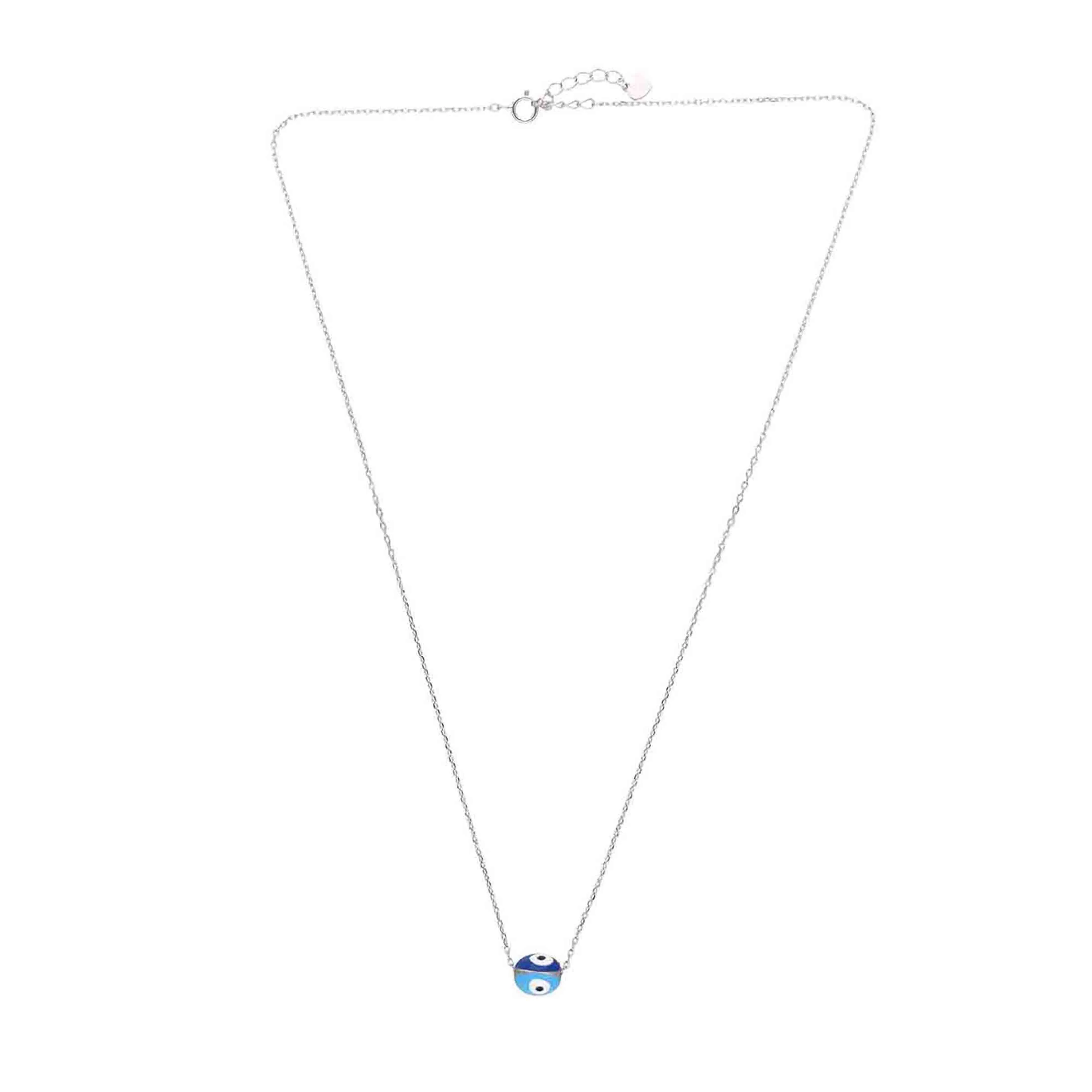 Sterling Silver Chic Evil Eye Neckalce - Image 7