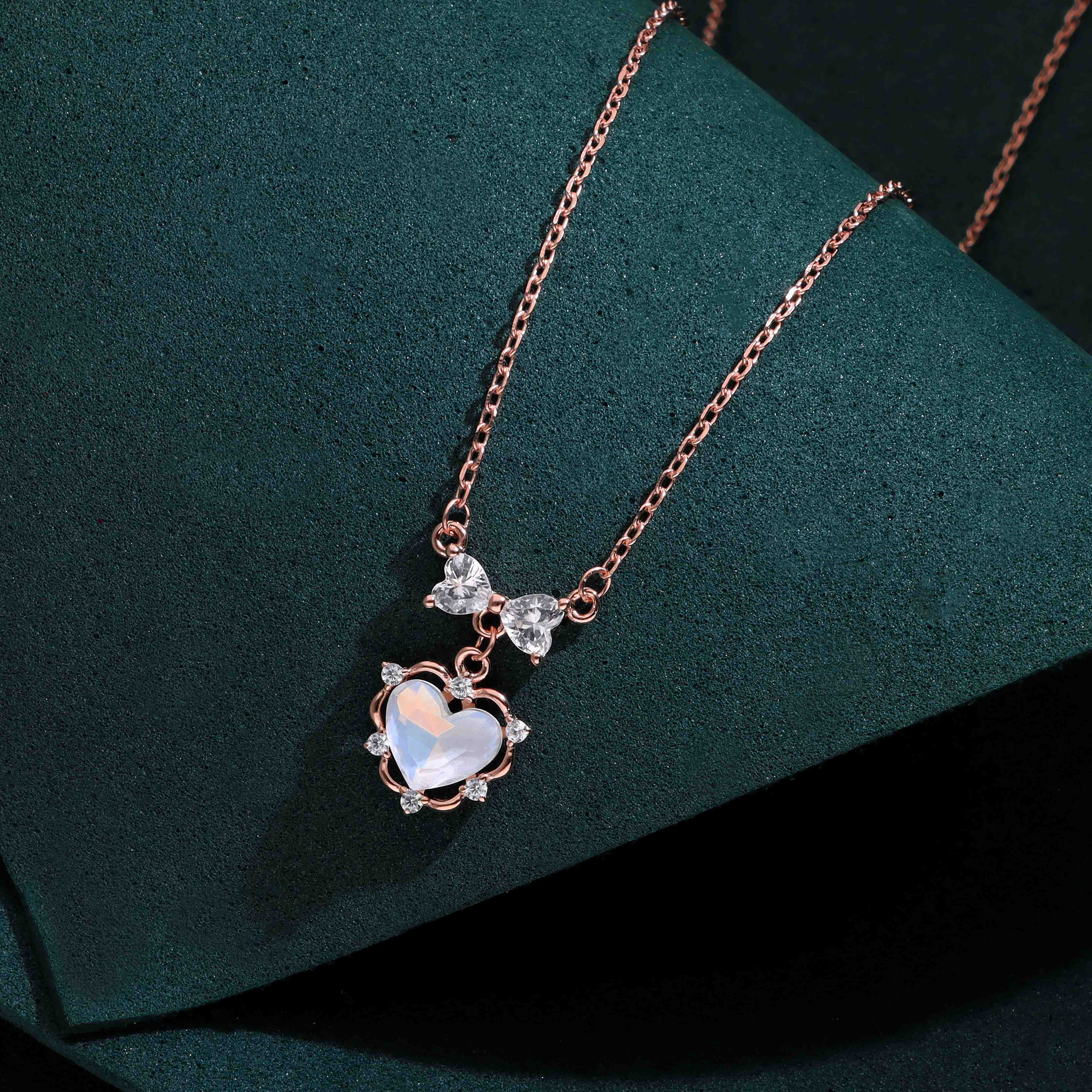 Classic Sterling Silver Heart Necklace - Image 2