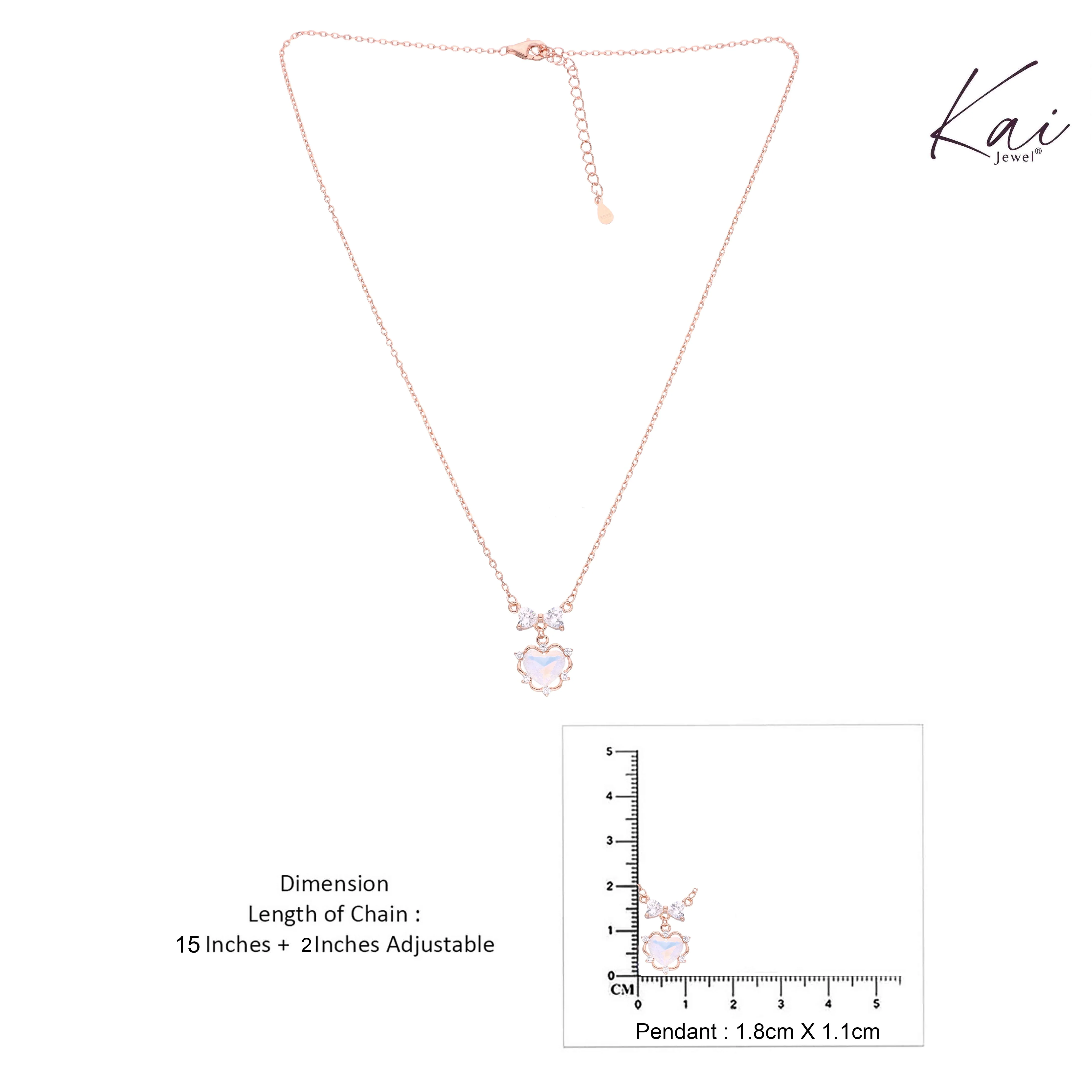 Classic Sterling Silver Heart Necklace - Image 6