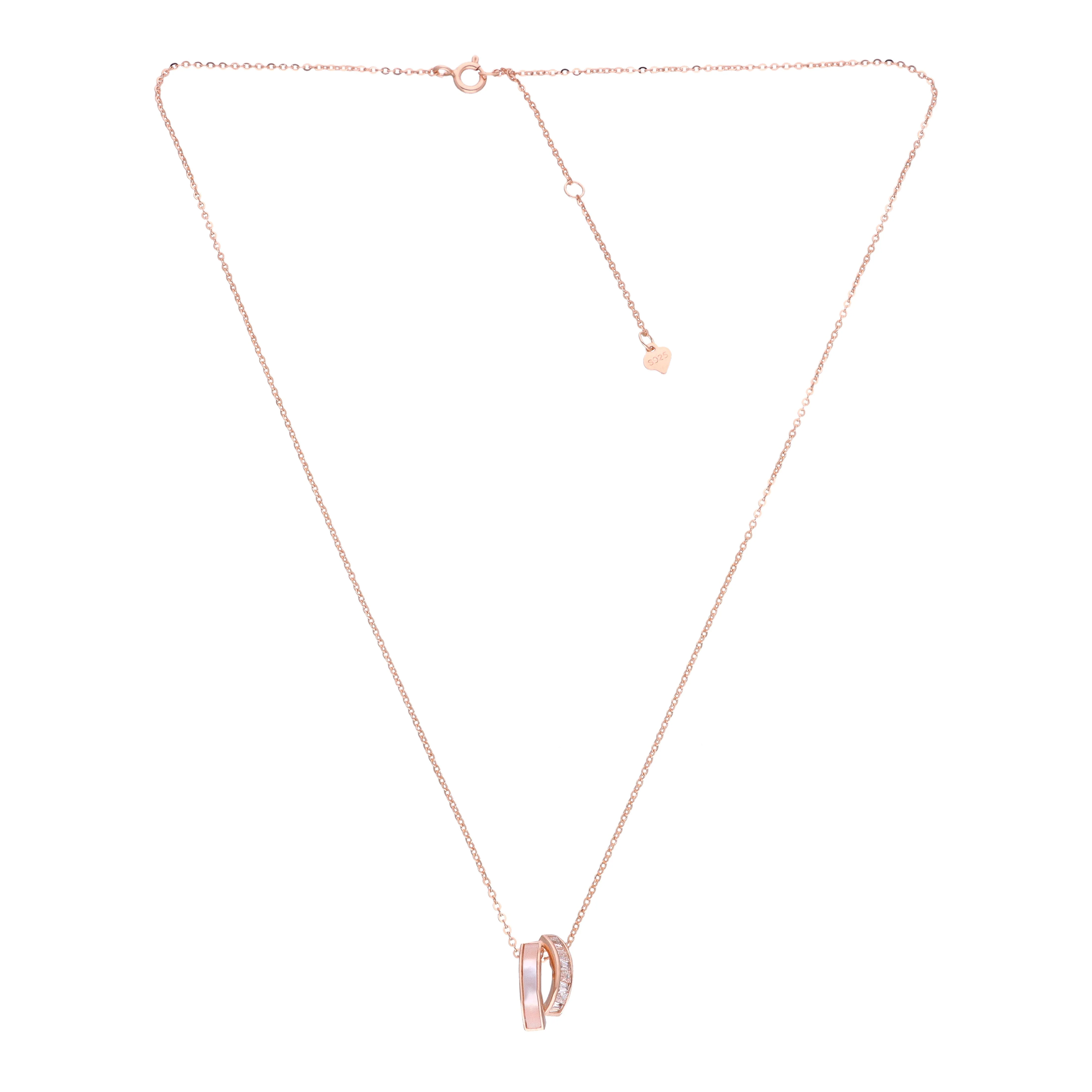 Dainty Rose Gold Pendant Necklace - Image 3
