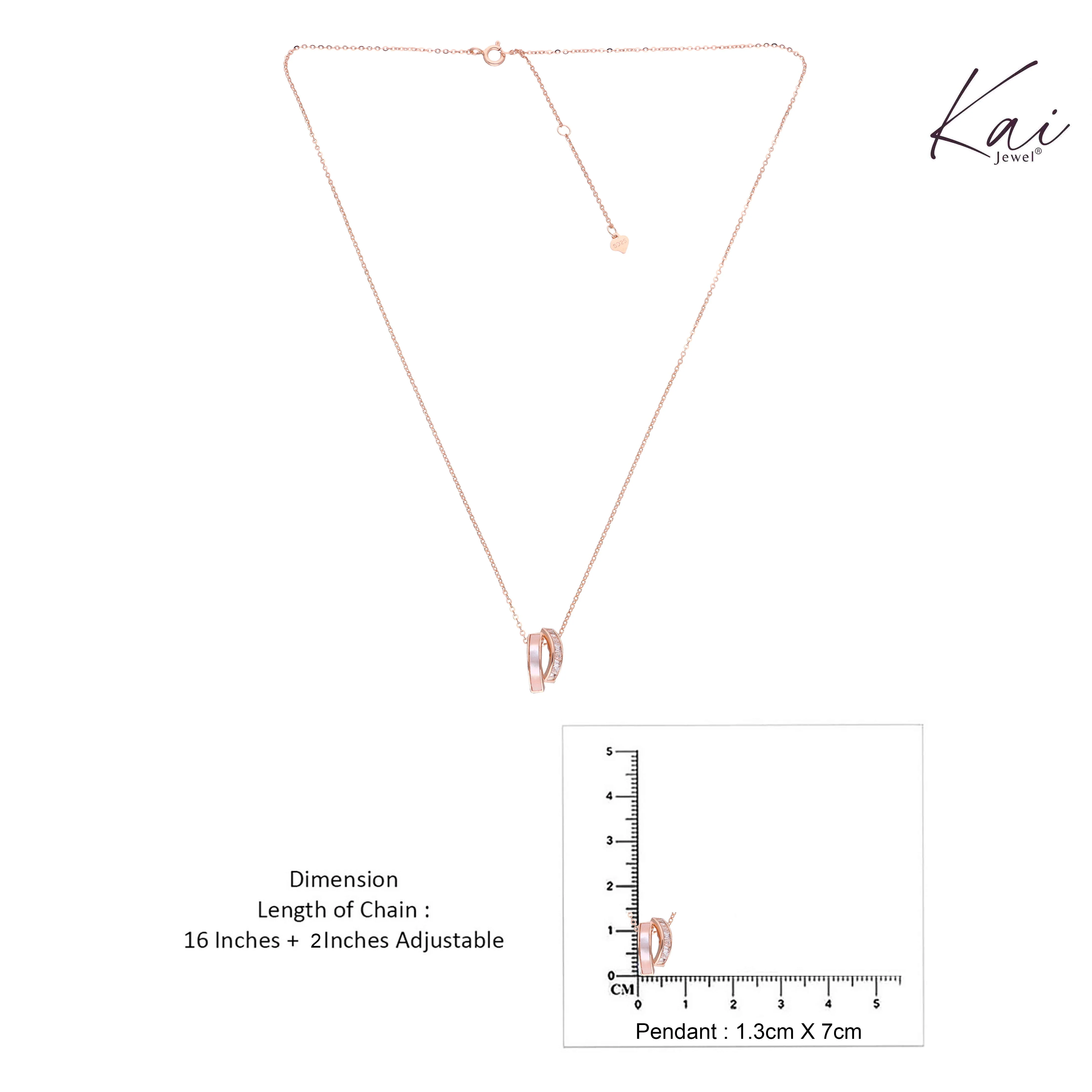 Dainty Rose Gold Pendant Necklace - Image 4