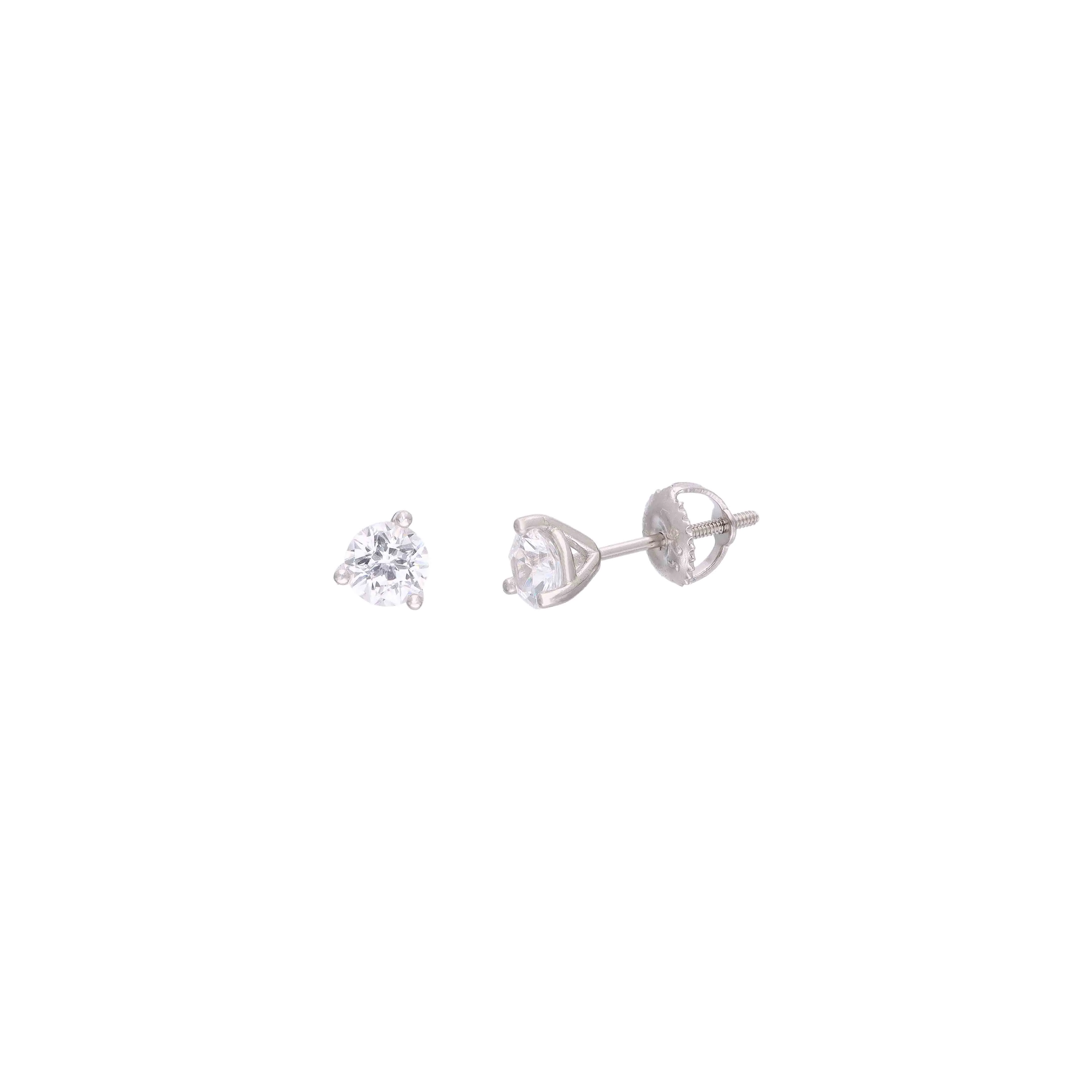 Classic Round Solitaire & Stud Earrings Set Necklace - Image 7